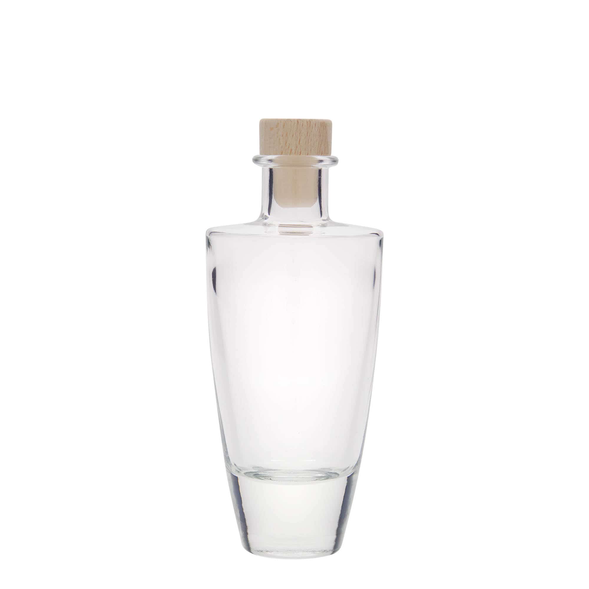 200 ml sklená fľaša „Vanessa“, oválna, hrdlo: korok