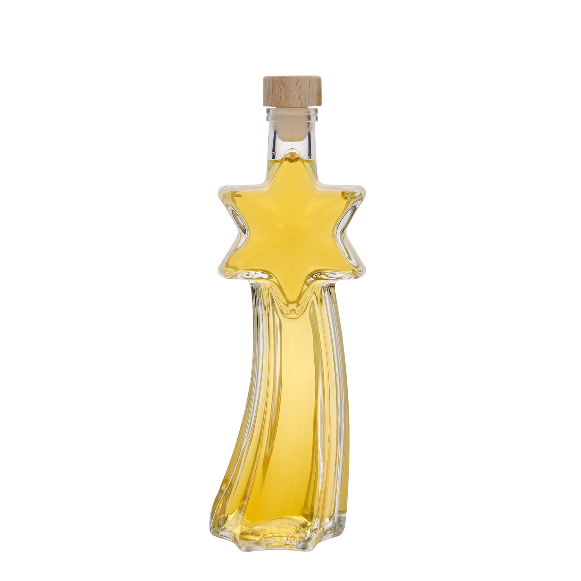 200 ml sklenená fľaša 'Sternschnuppe', hrdlo: korok 200 ml sklenená fľaša 'Sternschnuppe', hrdlo: korok