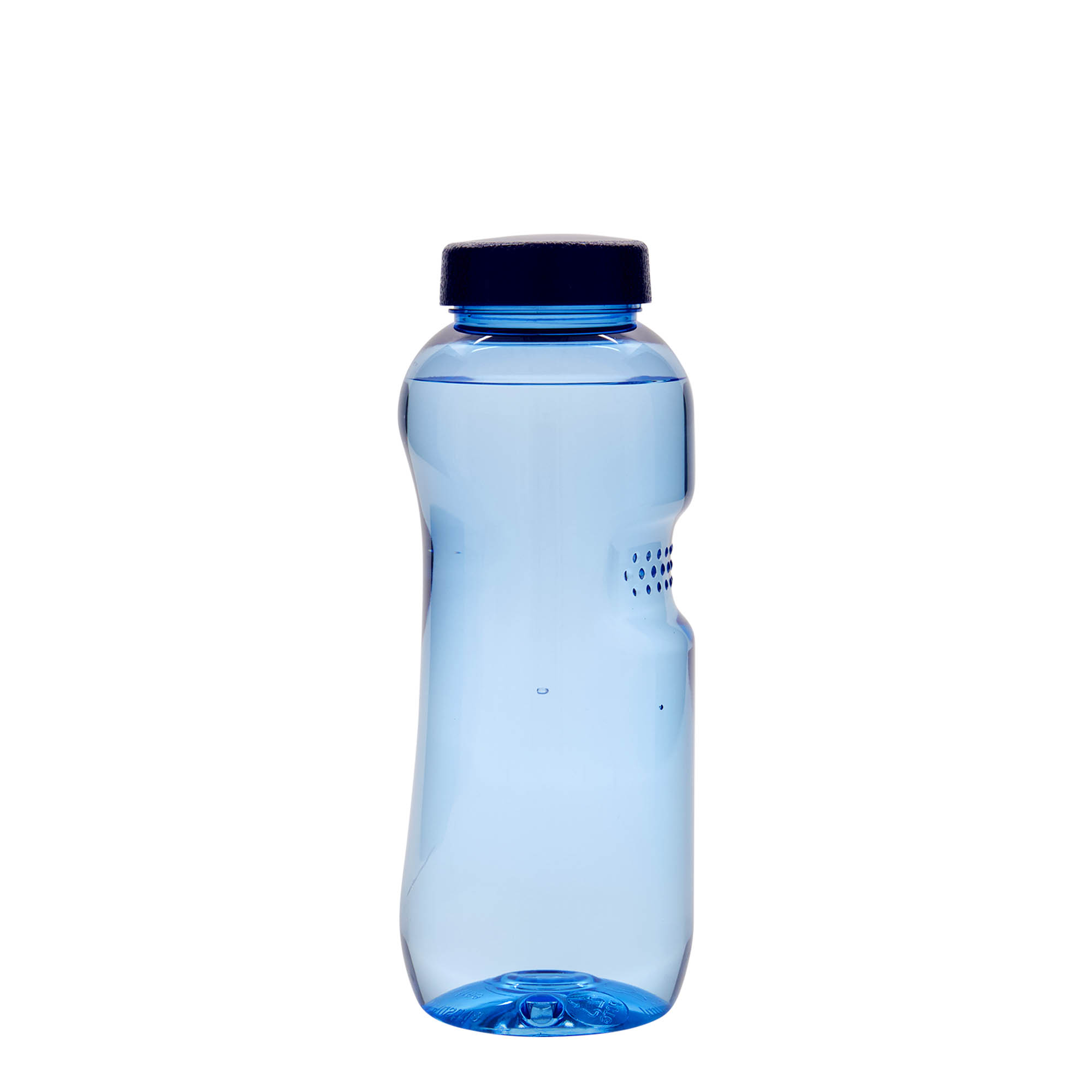 500 ml PET fľaša na pitie 'Kavodrink', plast, modrá