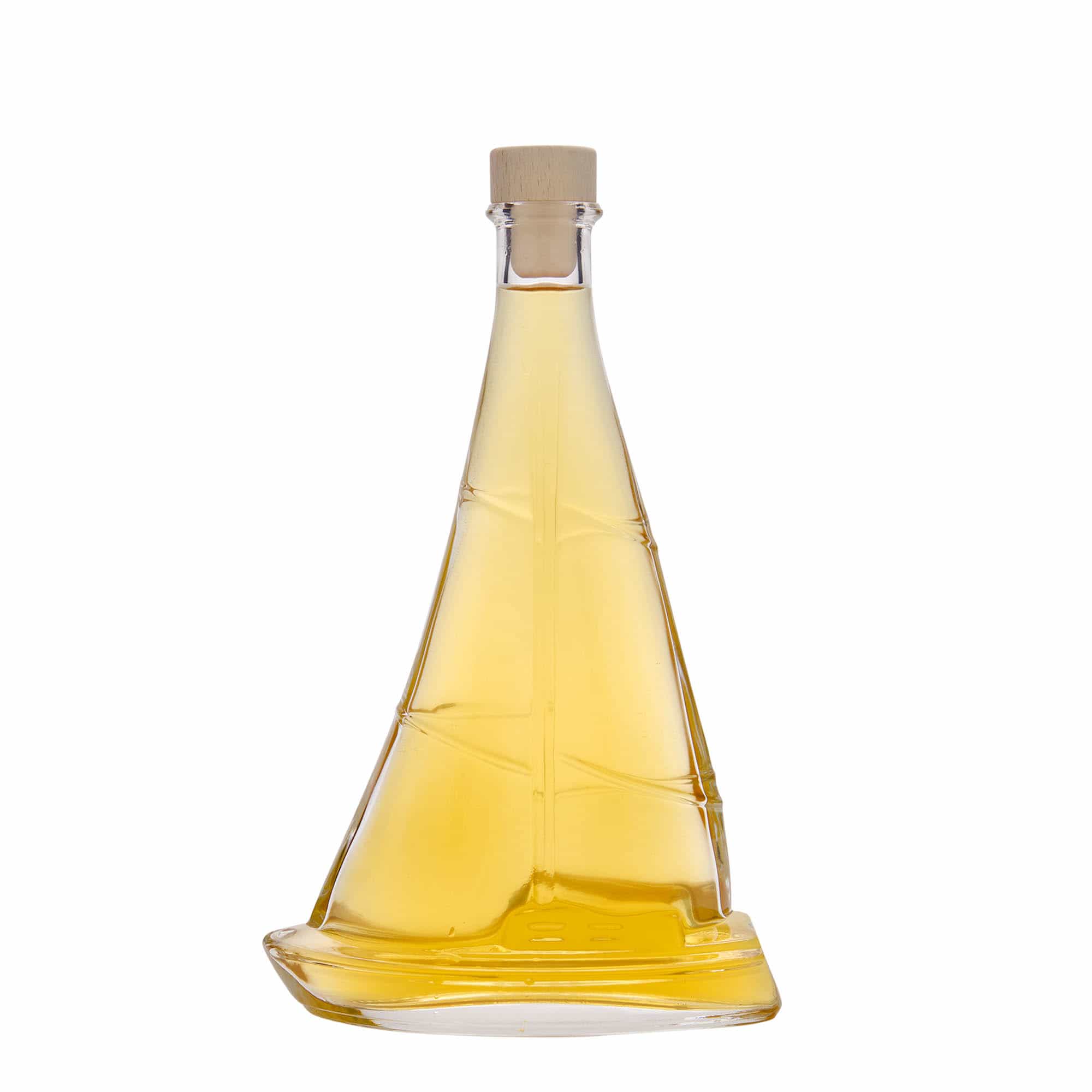 350 ml sklená fľaša „Plachetnica“, hrdlo: korok