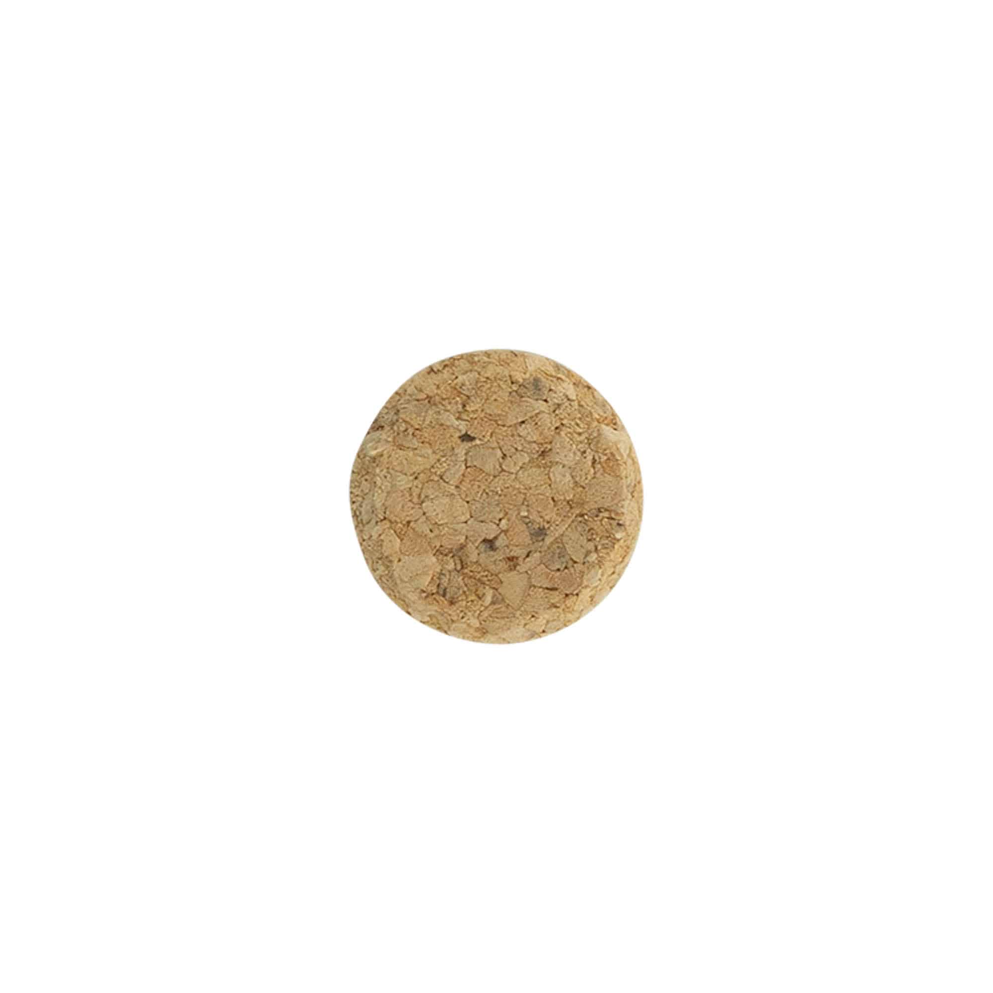 Vínové korky 22,5 mm, lisovaný korek, béžový, pre hrdlo: korek