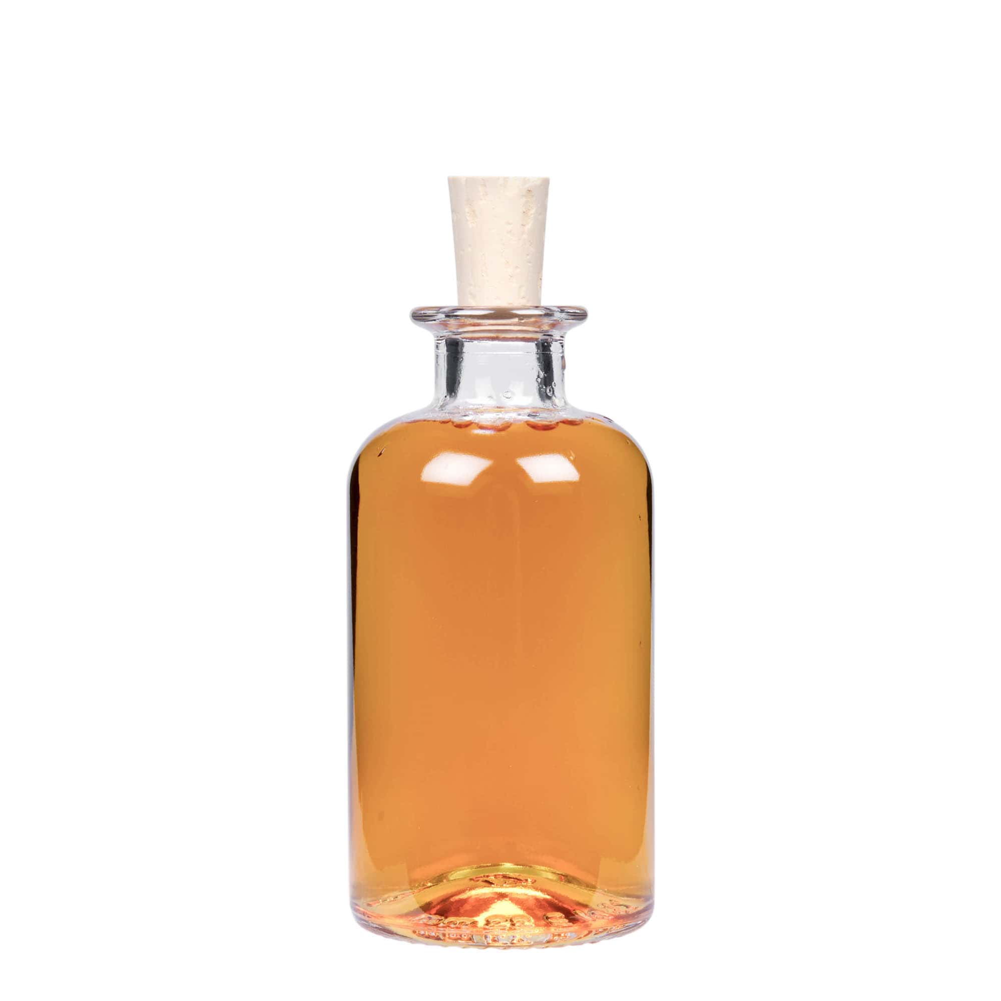 250 ml lekárnická sklenená fľaša, hrdlo: korkové 250 ml lekárnická sklenená fľaša, hrdlo: korkové