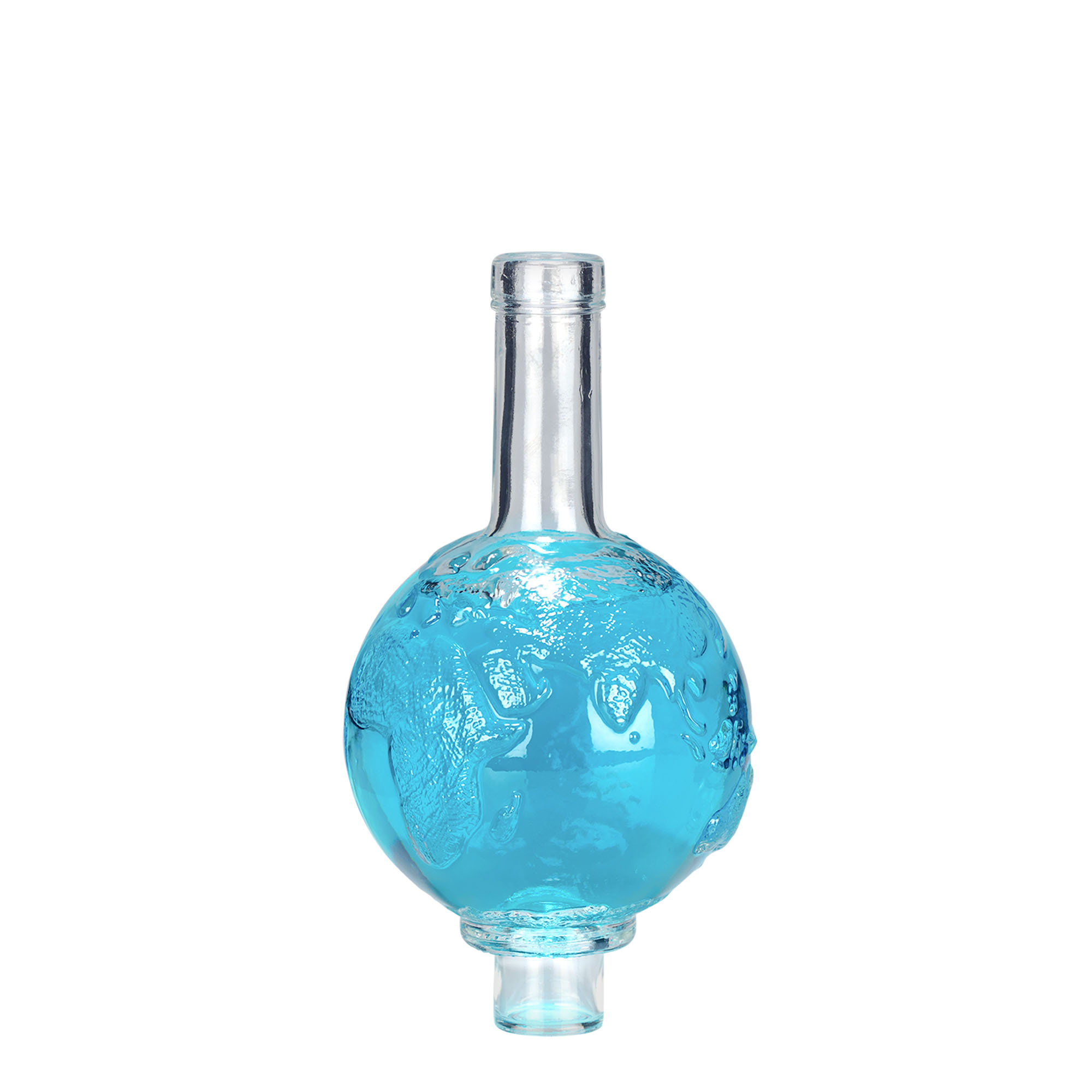 500 ml sklenená fľaša 'Globus', hrdlo: korok