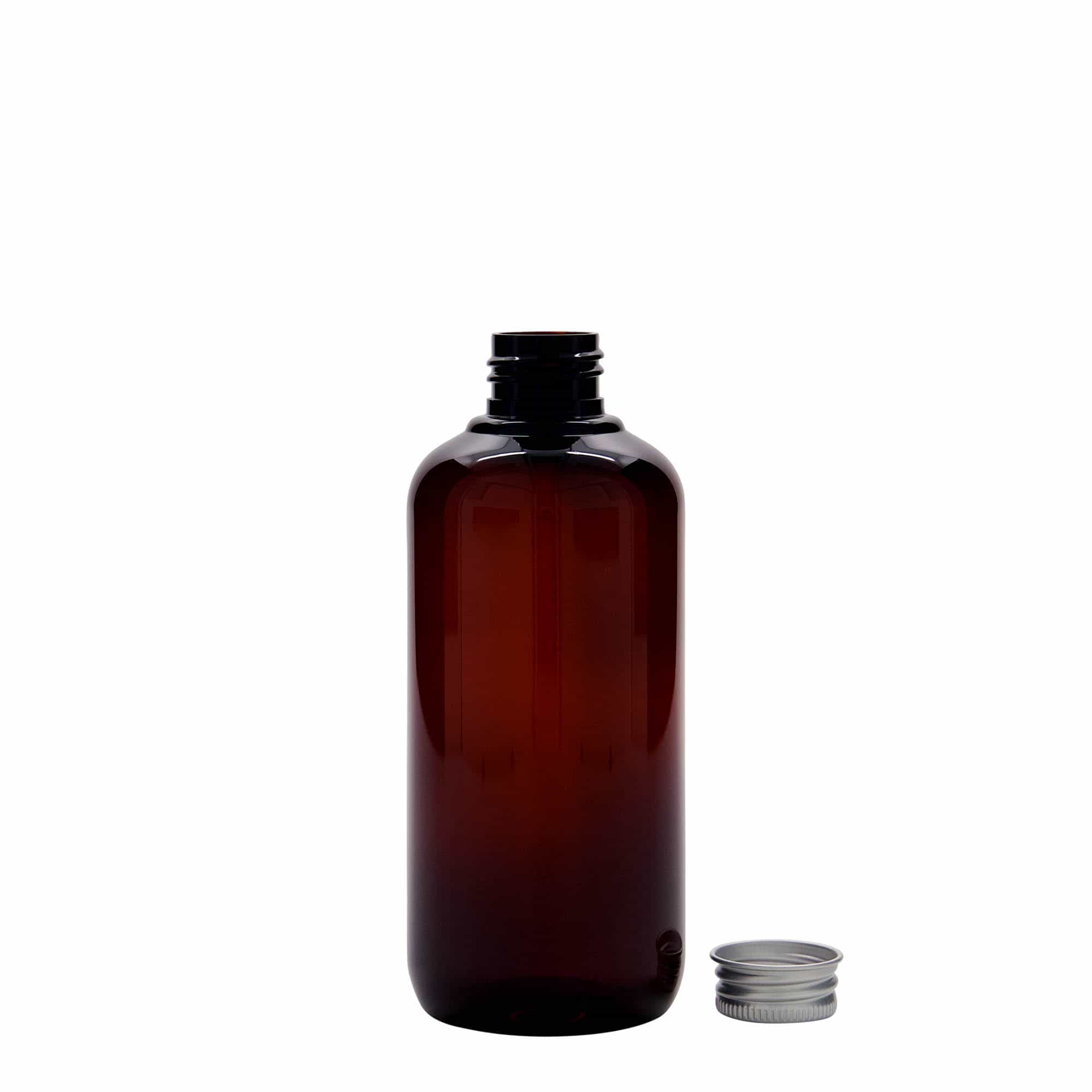 250 ml recyklovaná plastová fľaša „Victor“s Best“, PCR, hnedá farba, hrdlo: GPI 24/410