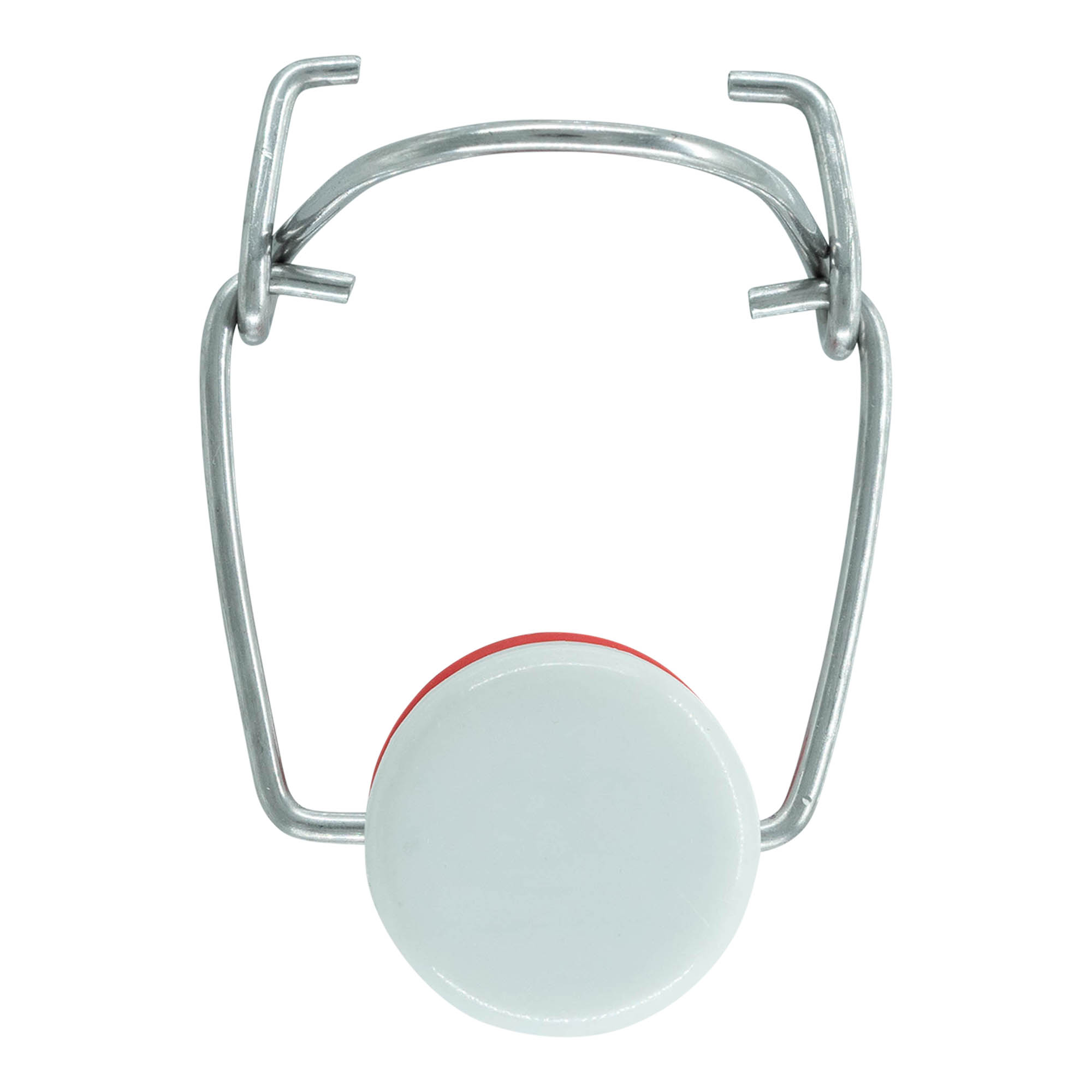 Závesný uzáver špeciálnej veľkosti, plast, červeno-biely