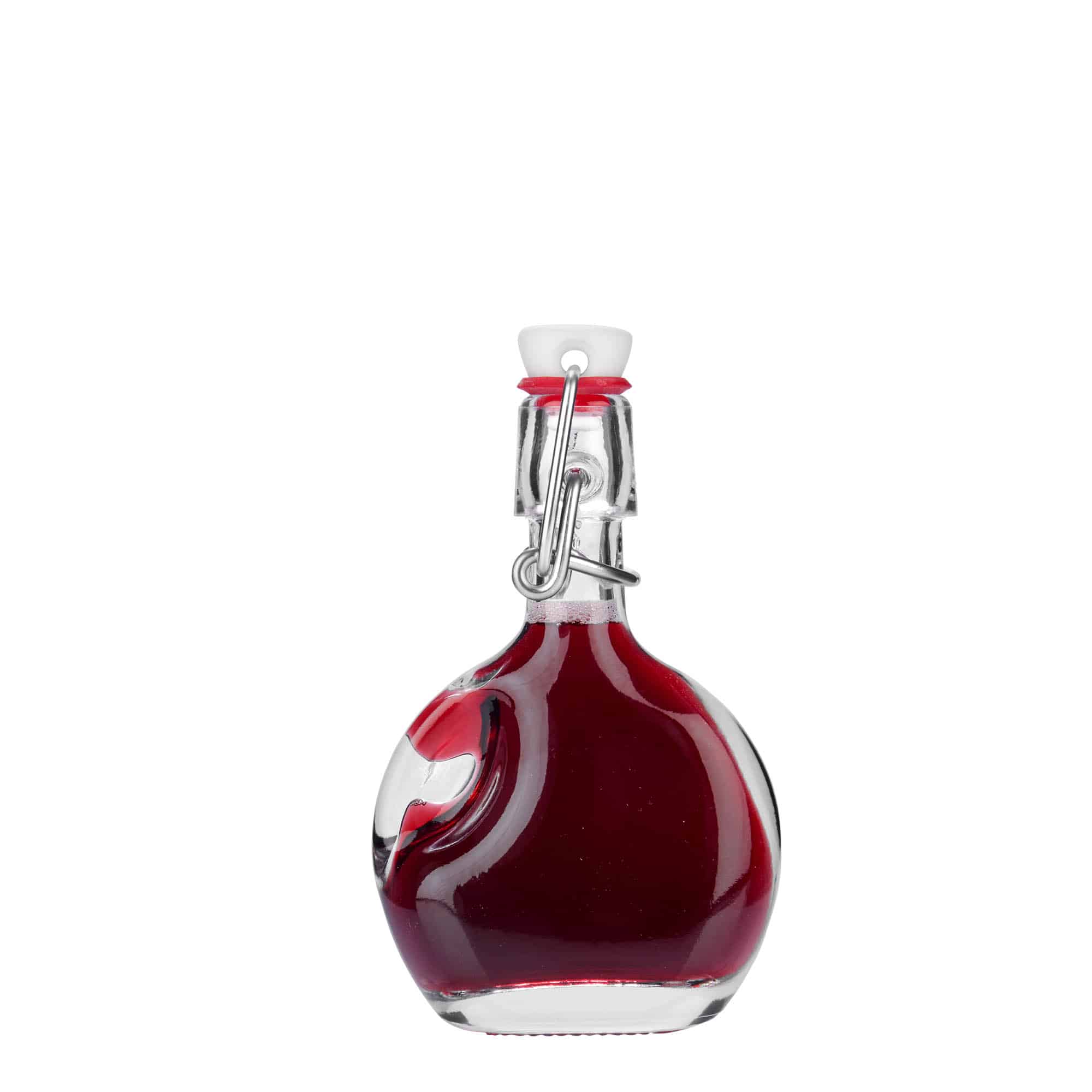 40 ml sklená fľaša „Lukas“, oválna, hrdlo: strmeňový uzáver