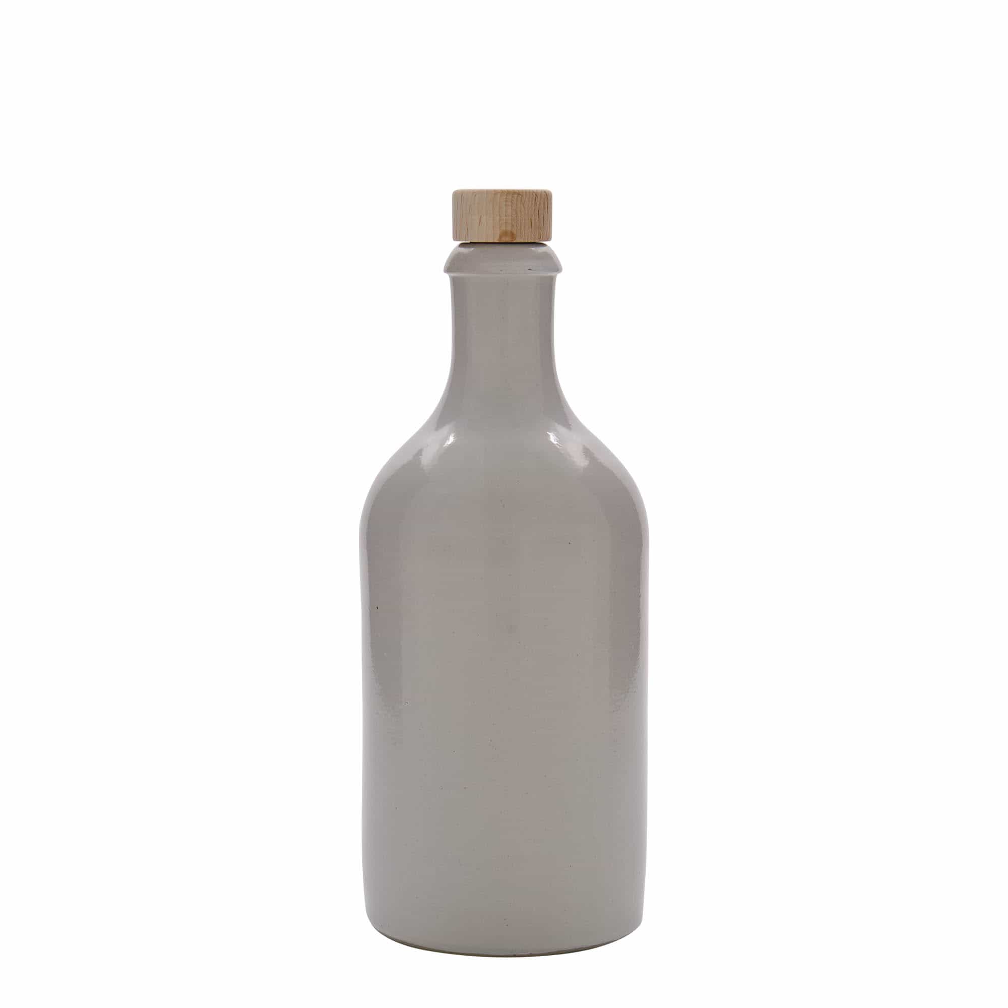 500 ml hlinený krčah, kamenina, biela farba, hrdlo: korok