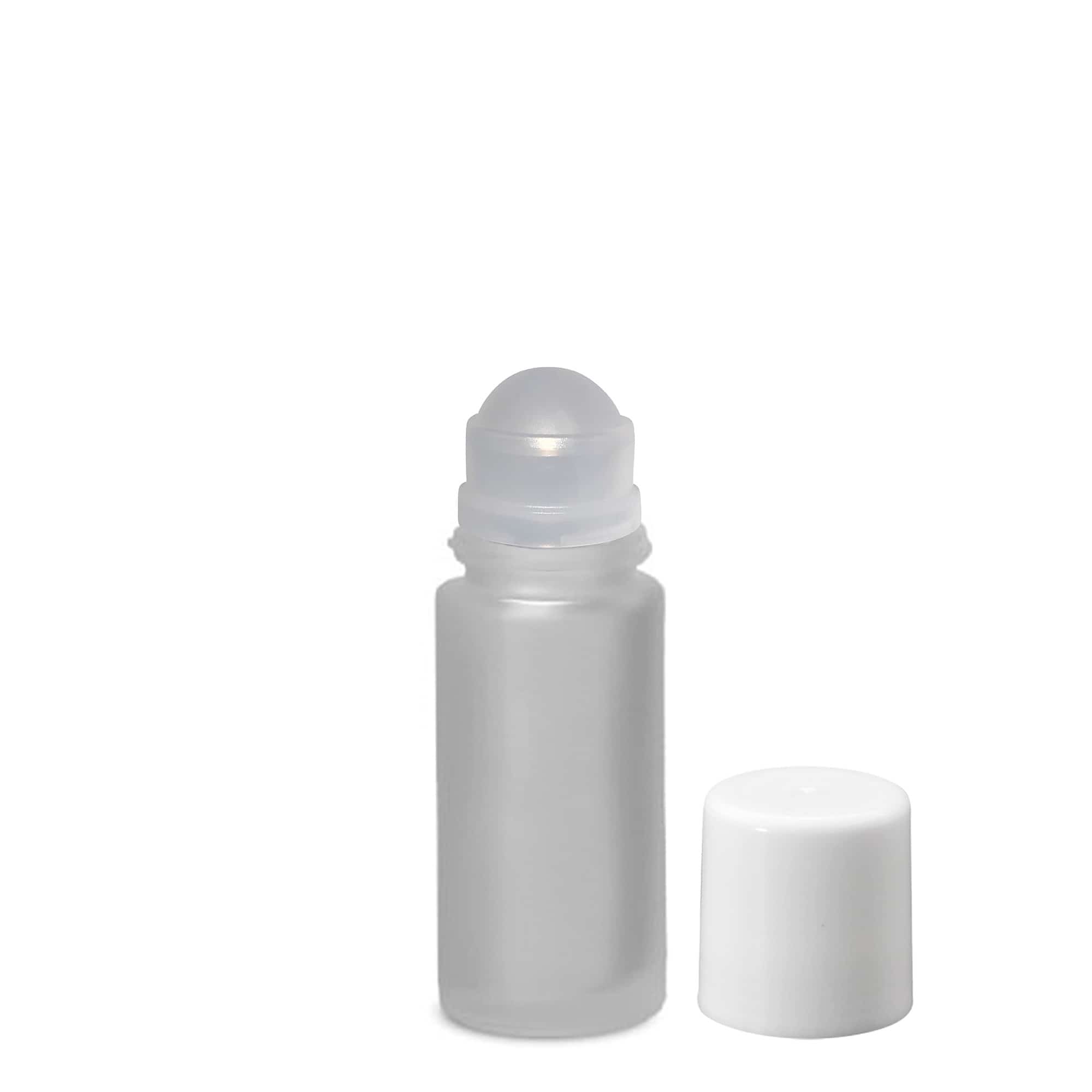 50 ml roll-on fľaša, sklo, matná, hrdlo: závitové uzáver 50 ml roll-on fľaša, sklo, matná, hrdlo: závitové uzáver