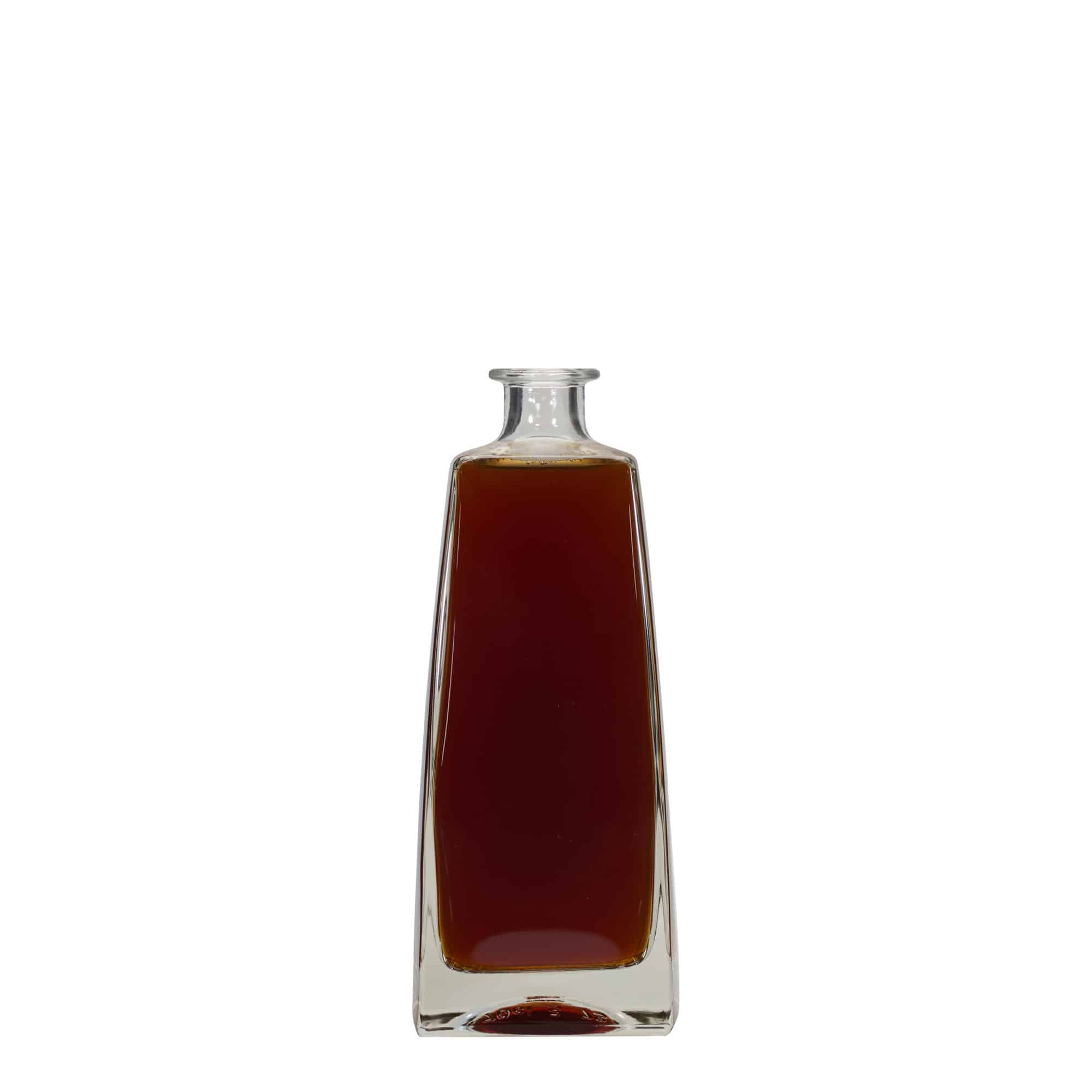700 ml sklená fľaša „Timmy“, obdĺžniková, hrdlo: korok