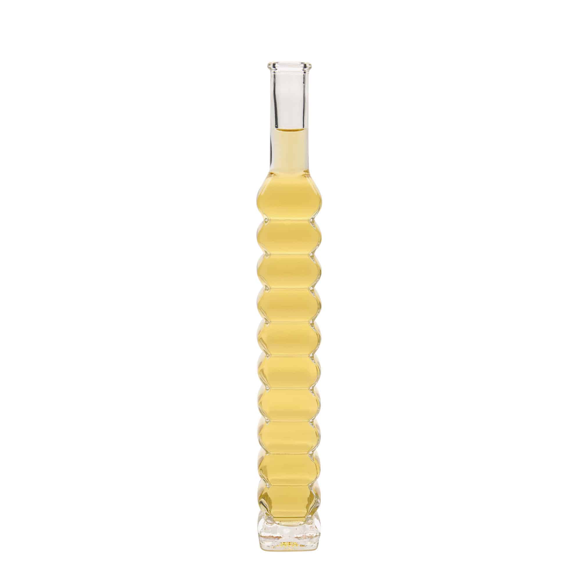 200 ml sklená fľaša „Roma, štvorcová, hrdlo: korok