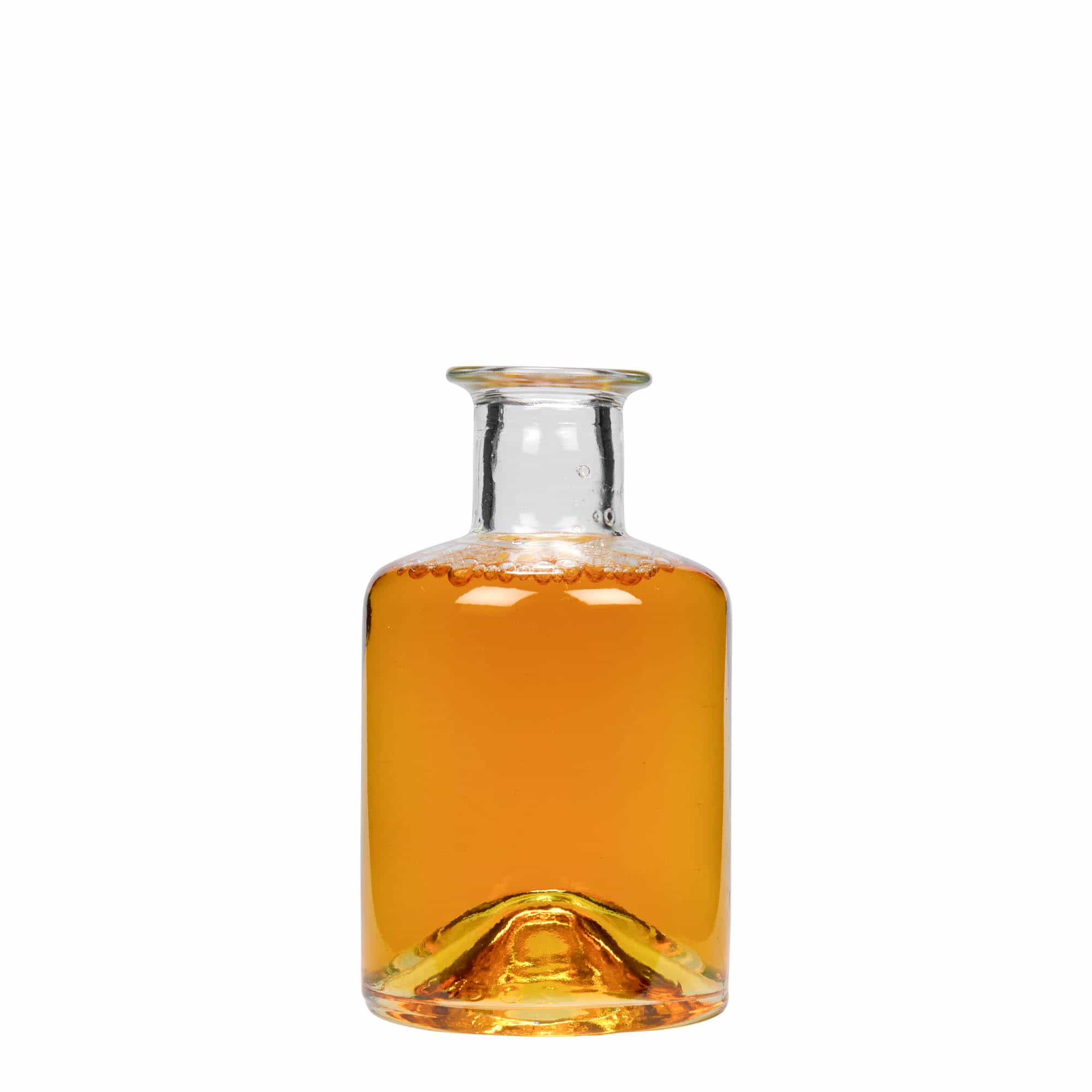 200 ml lekárenská sklenená fľaša, hrdlo: korkové