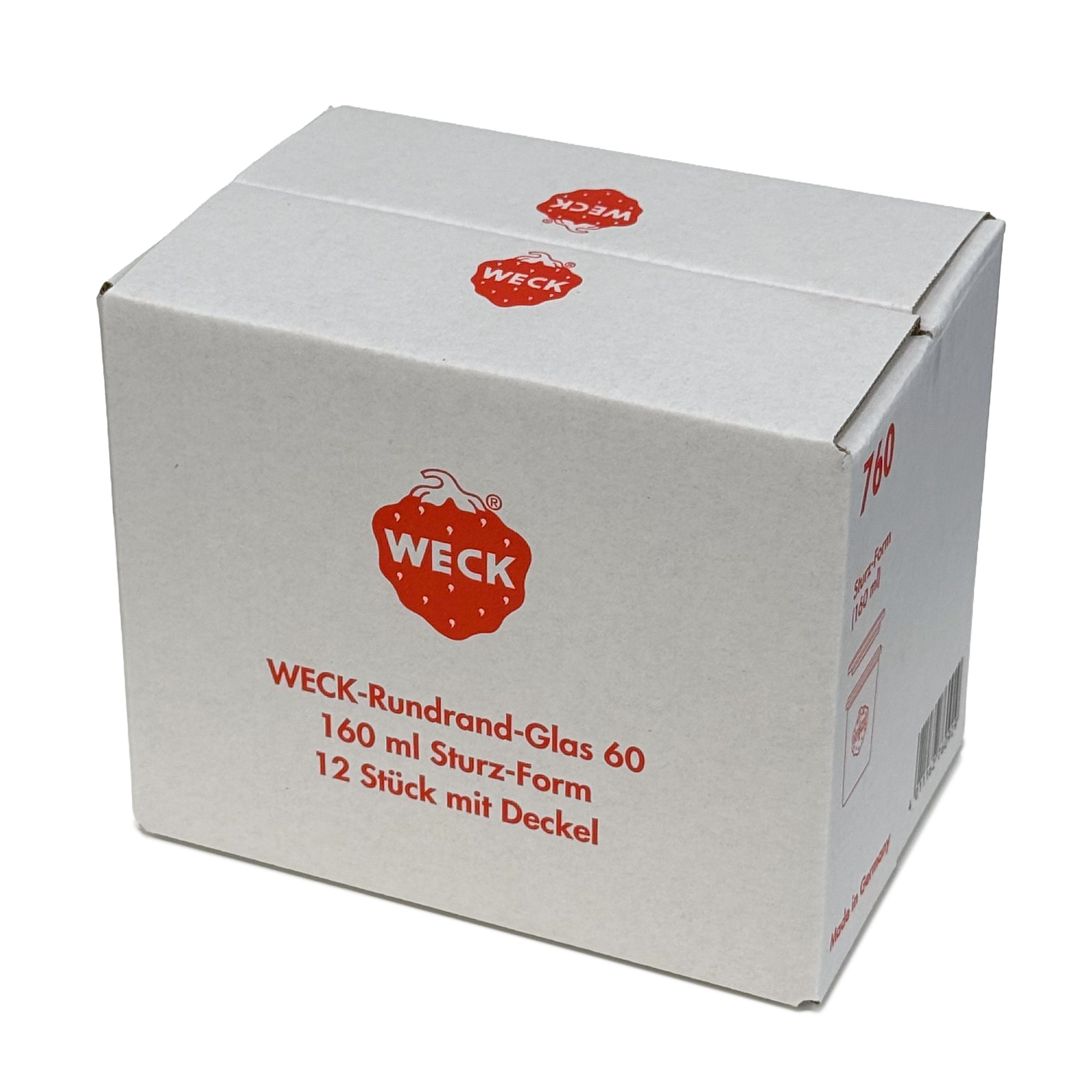 12x 160 ml WECK-pohár typu Sturz so skleneným viečkom RR 60