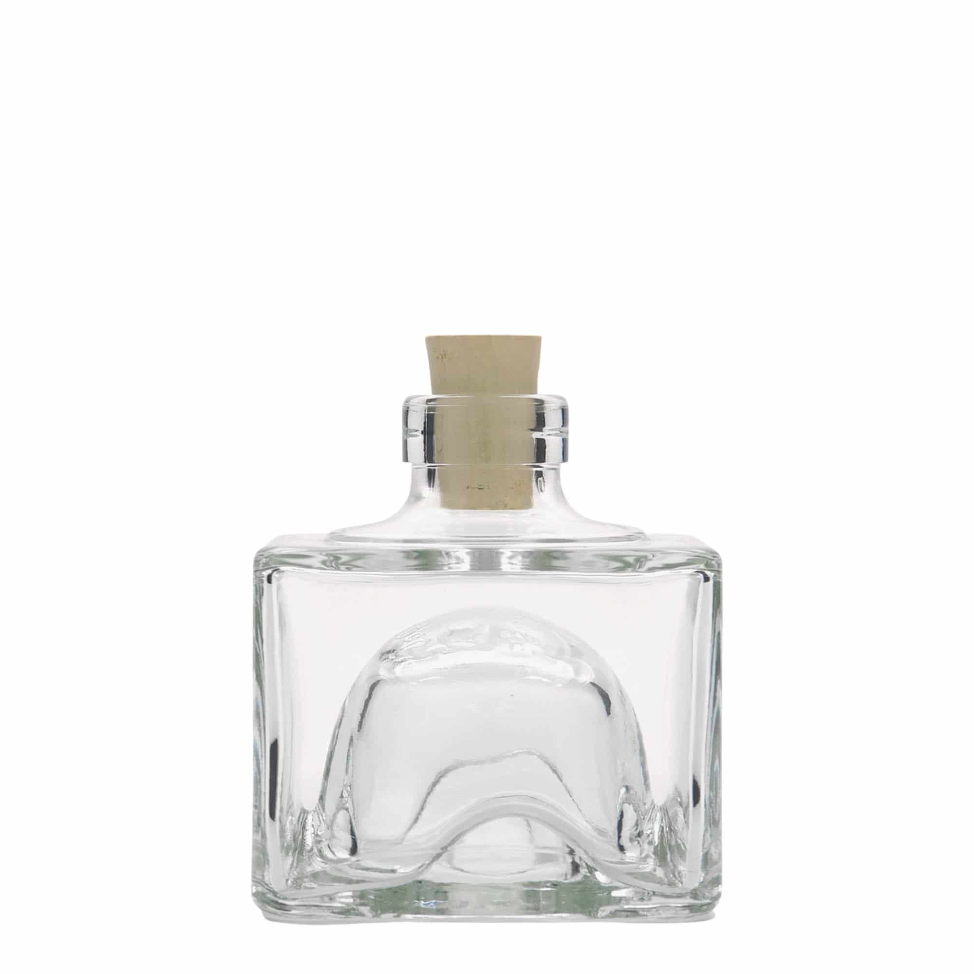 200 ml sklená fľaša „Cocolores“, štvorcová, hrdlo: korok