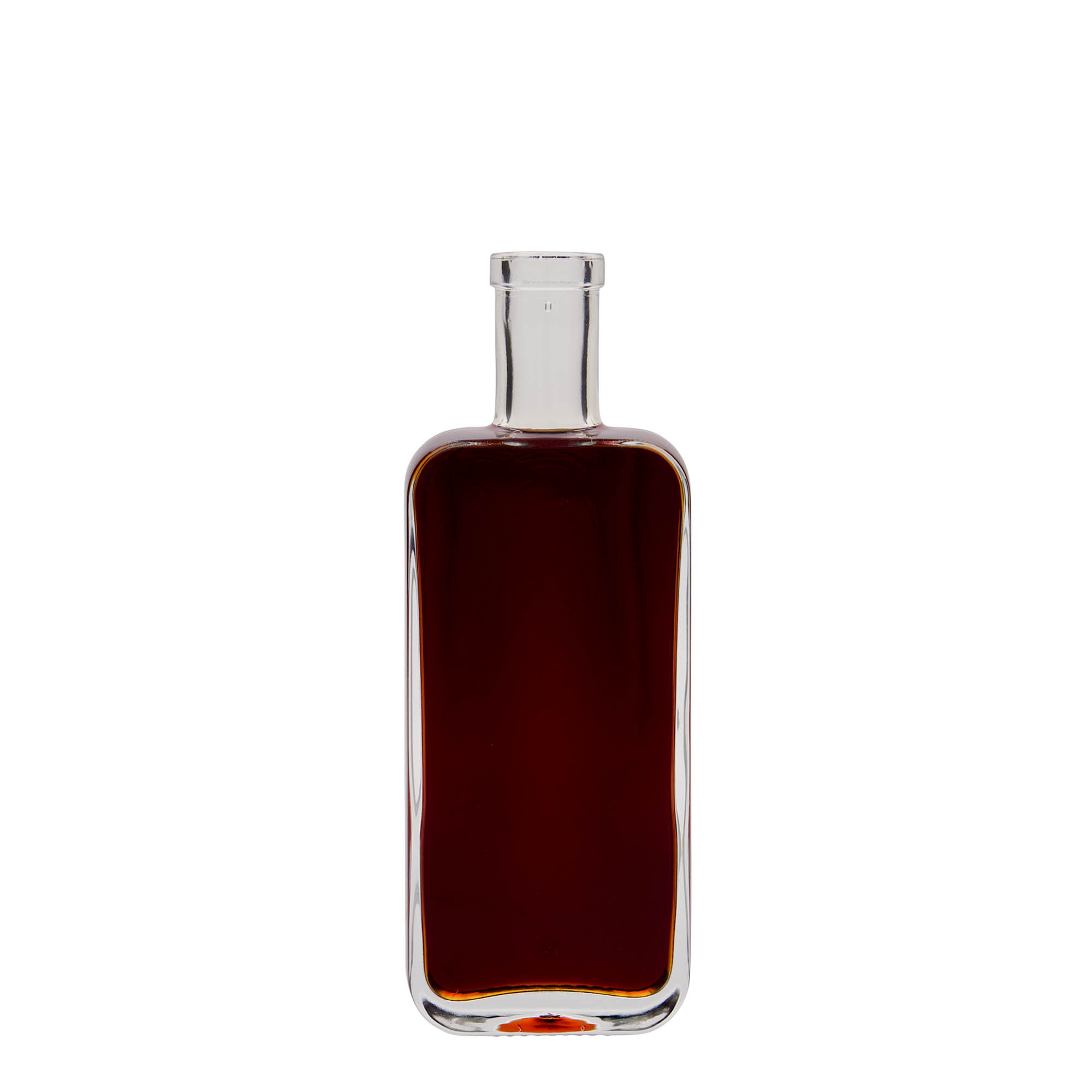 200 ml sklenená fľaša 'Nice', obdĺžniková, hrdlo: korok