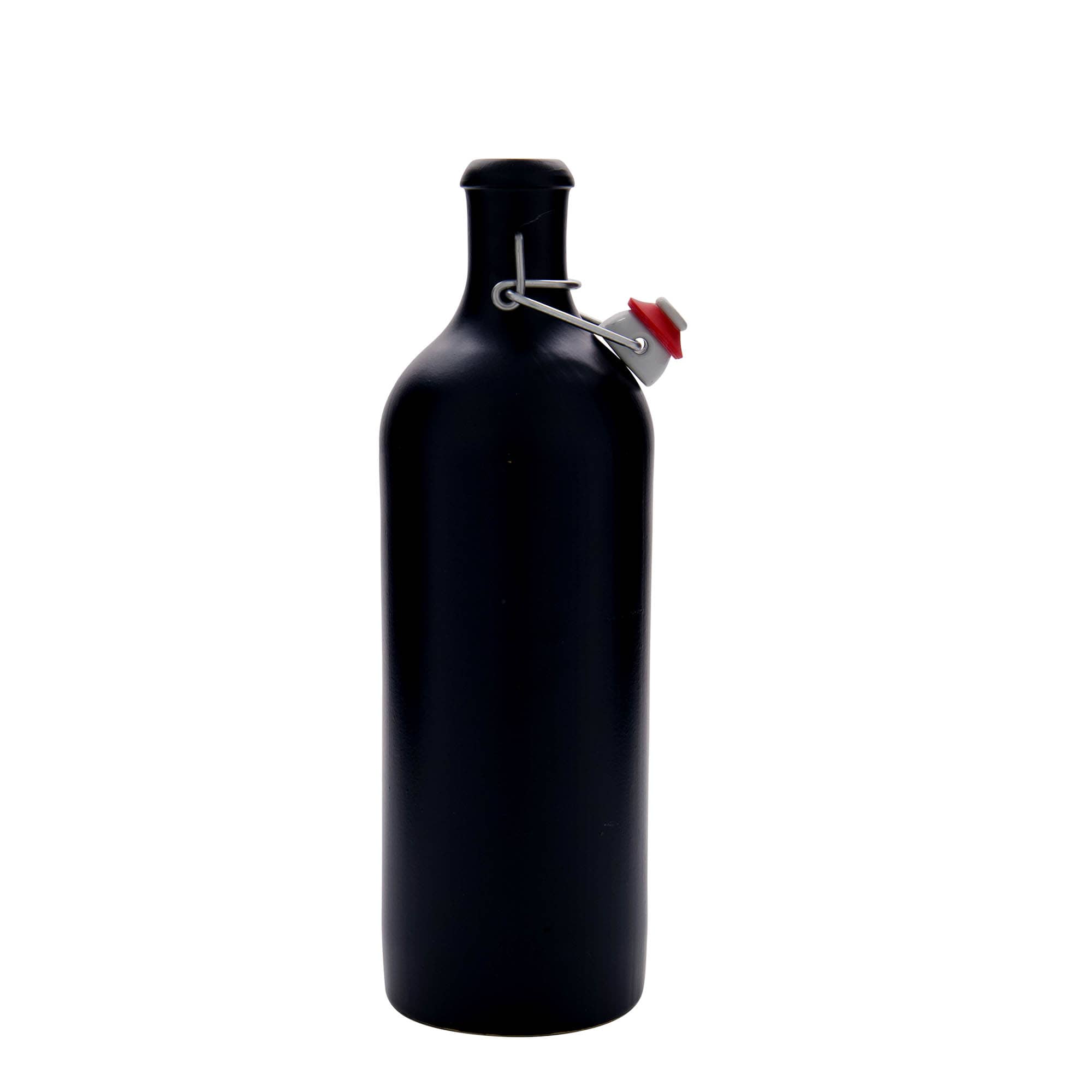 750 ml hlinený džbán, kamenina, čierny, otvor: s uzáverom na pánt