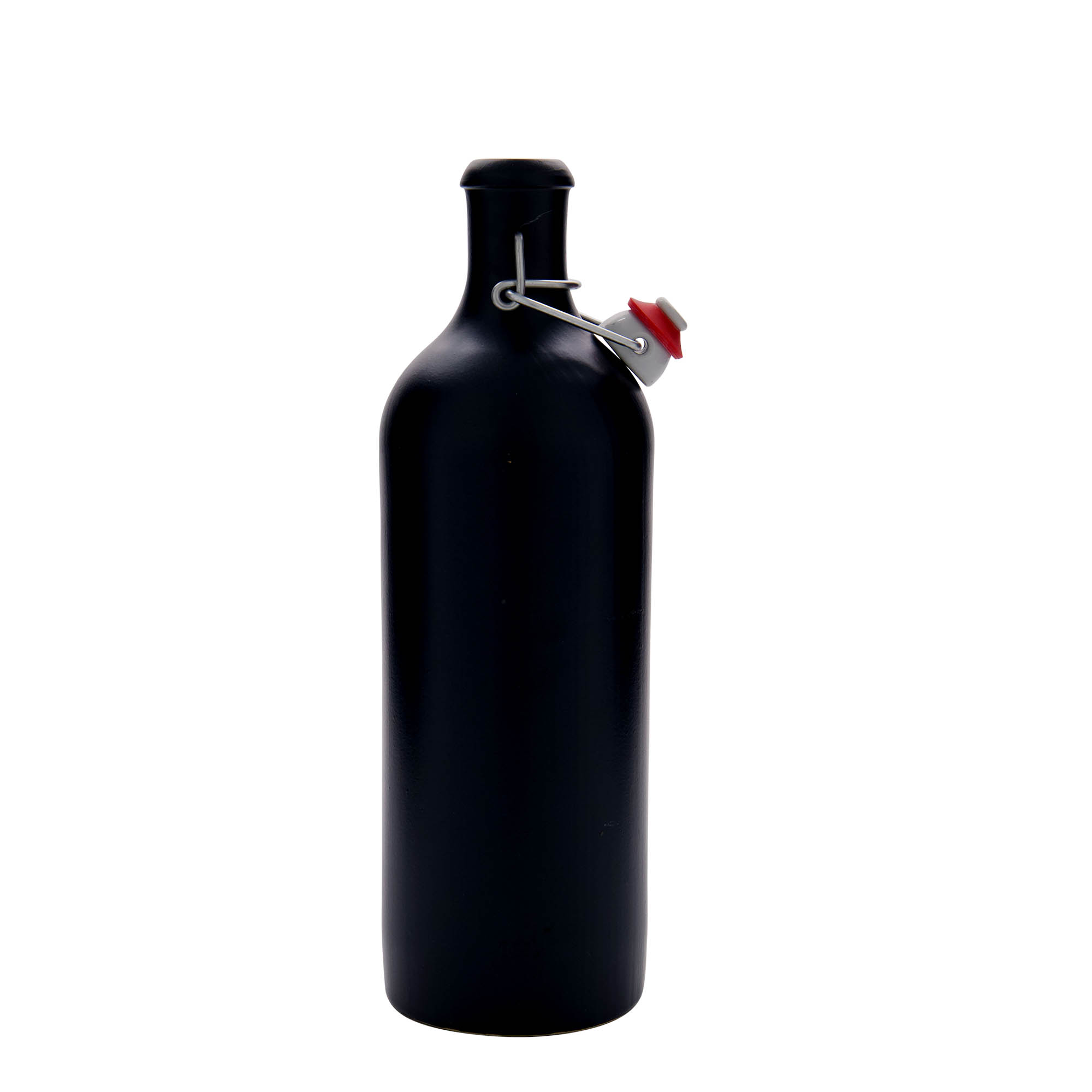 750 ml hlinený džbán, kamenina, čierny, otvor: s uzáverom na pánt
