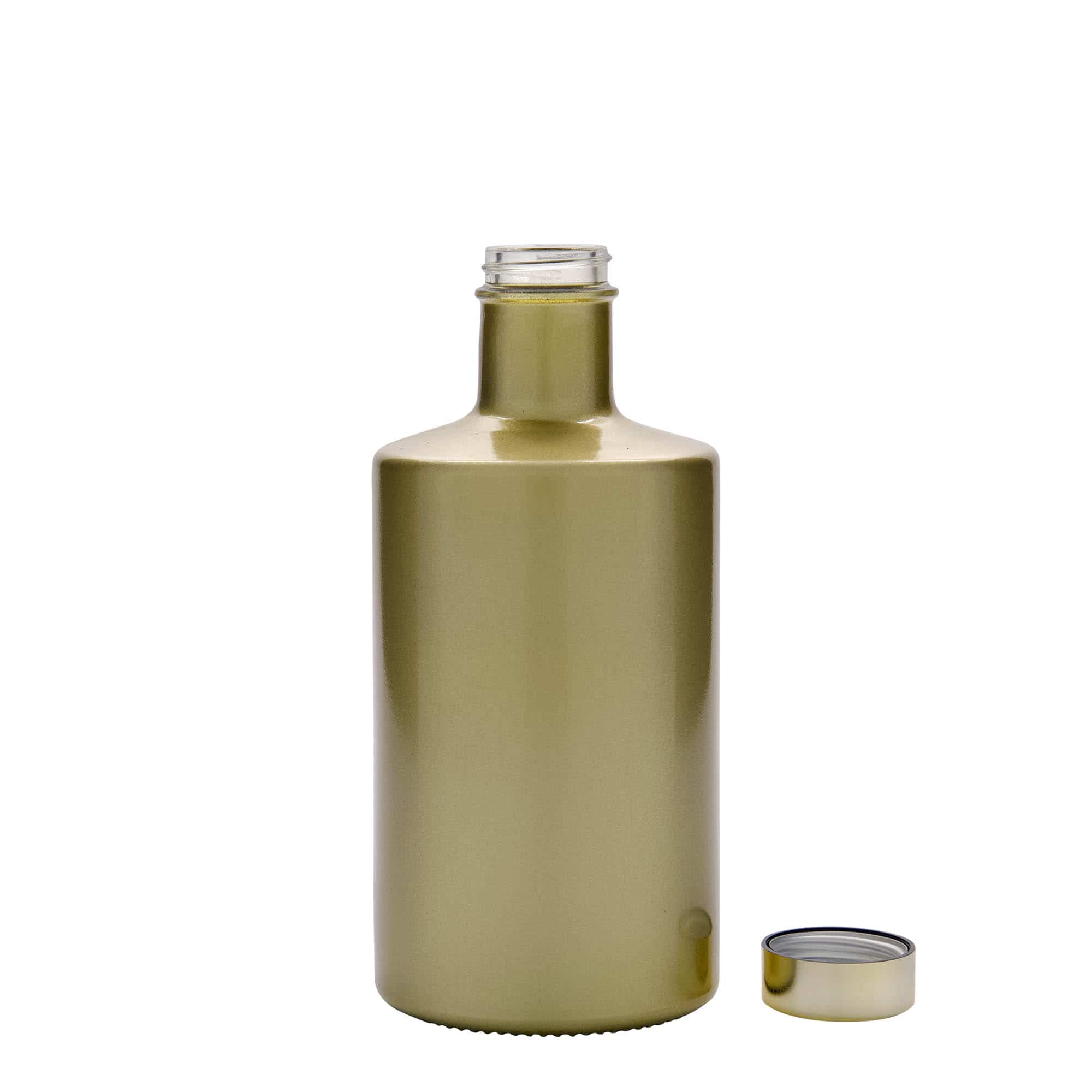 500 ml sklená fľaša „Caroline“, zlatá farba, hrdlo: GPI 33