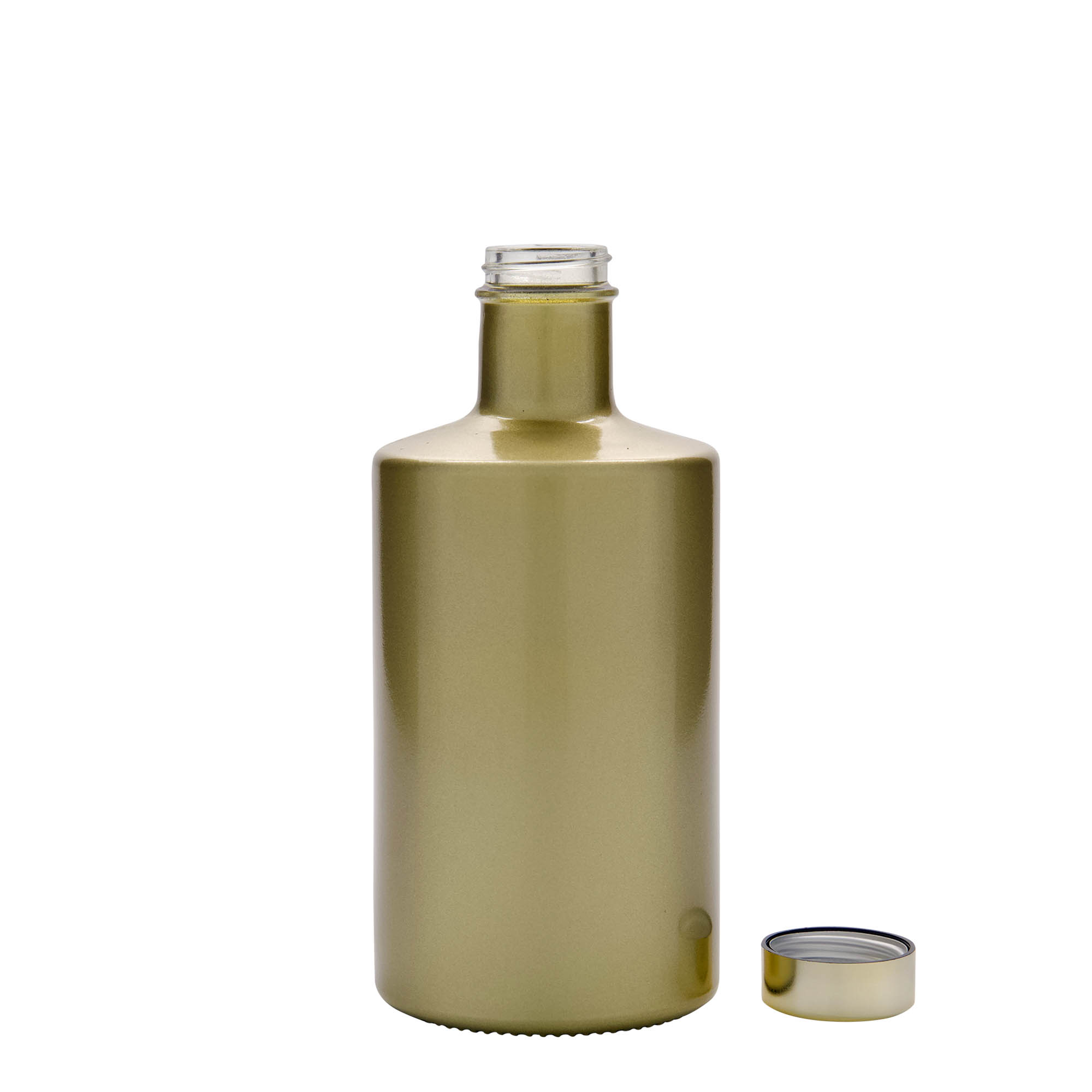 500 ml sklenená fľaša 'Caroline', zlatá, hrdlo: GPI 33 500 ml sklenená fľaša 'Caroline', zlatá, hrdlo: GPI 33