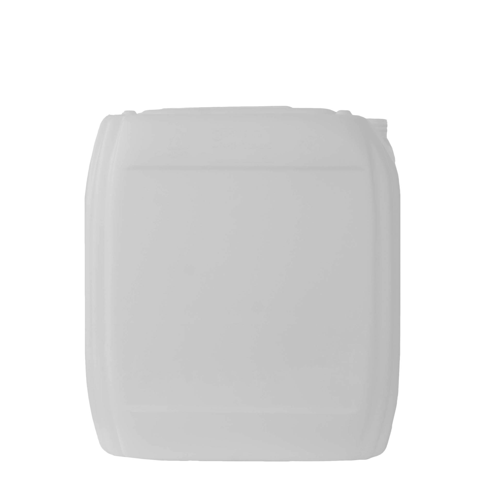 25 l kanister, obdĺžnikový, HDPE plast, prírodný, hrdlo: ND 60