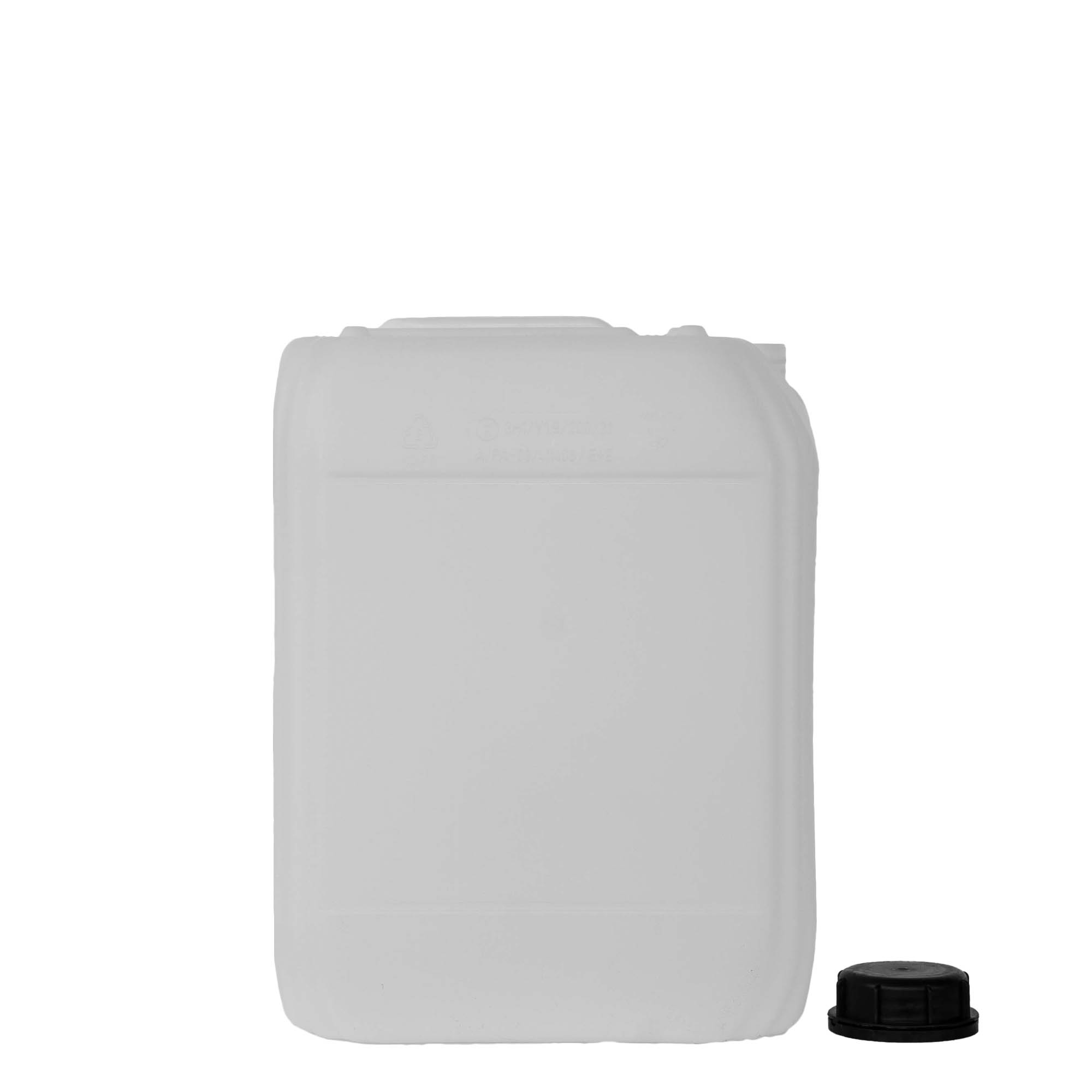 20 l kanister, obdĺžnikový, HDPE plast, prírodný, hrdlo: ND 60