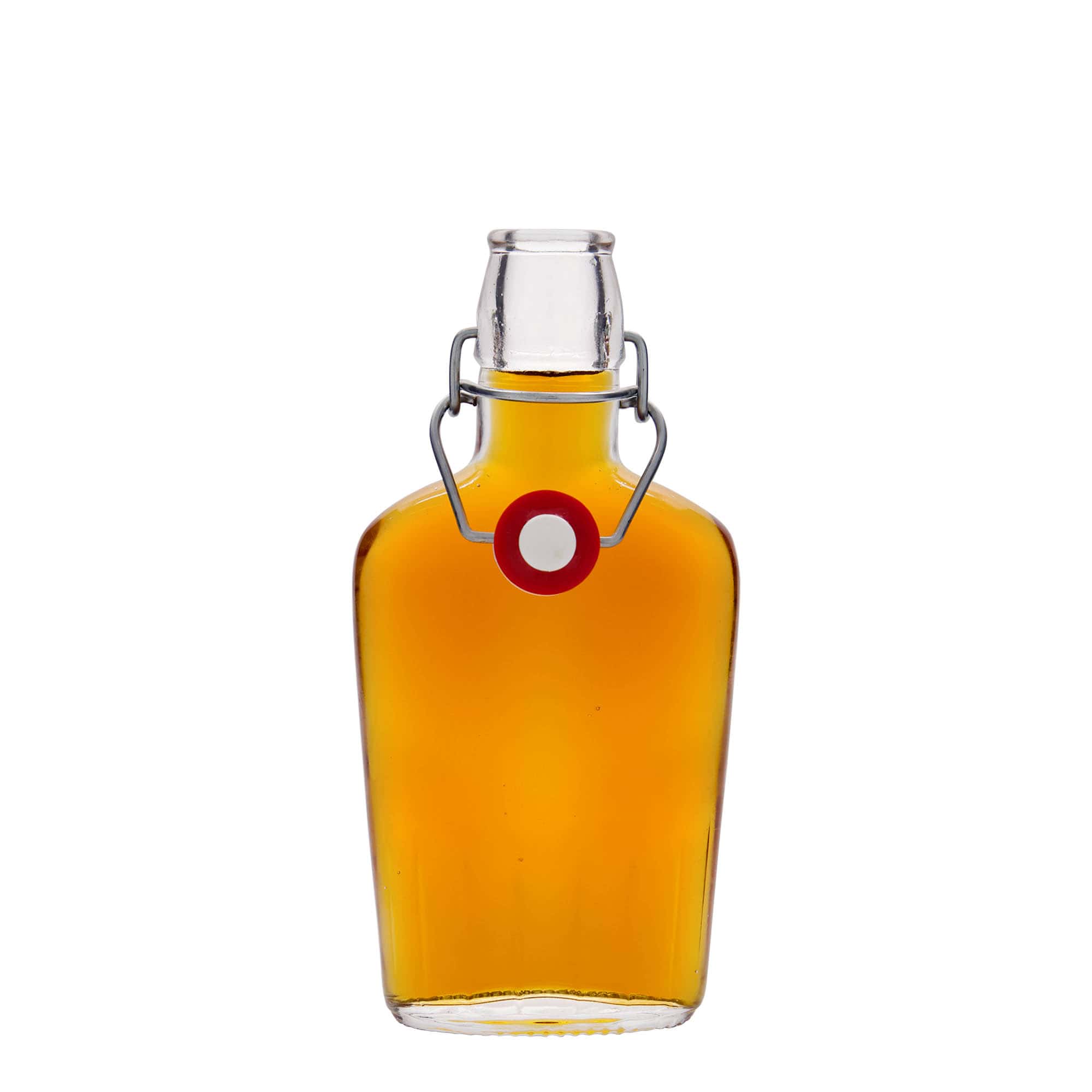 250 ml sklenená fľaša 'Fiaschetta', oválna, hrdlo: pákové uzávery 250 ml sklenená fľaša 'Fiaschetta', oválna, hrdlo: pákové uzávery