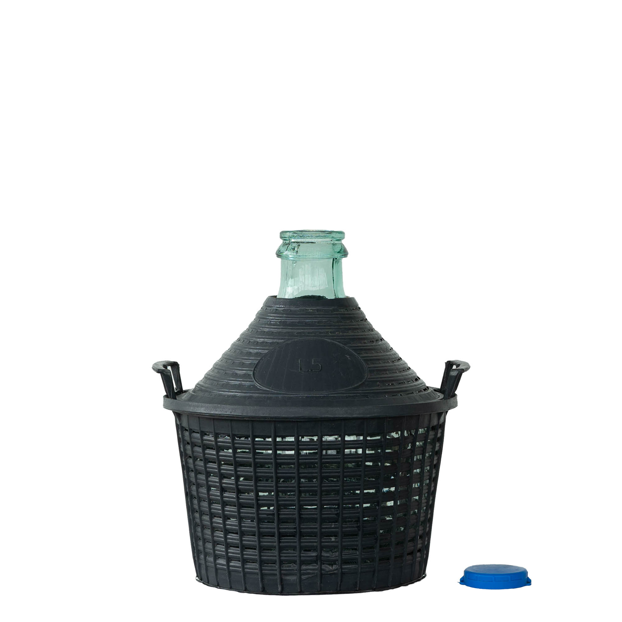 5 l balónová fľaša s úzkym hrdlom, sklo, otvor: nasadzovacie viečko