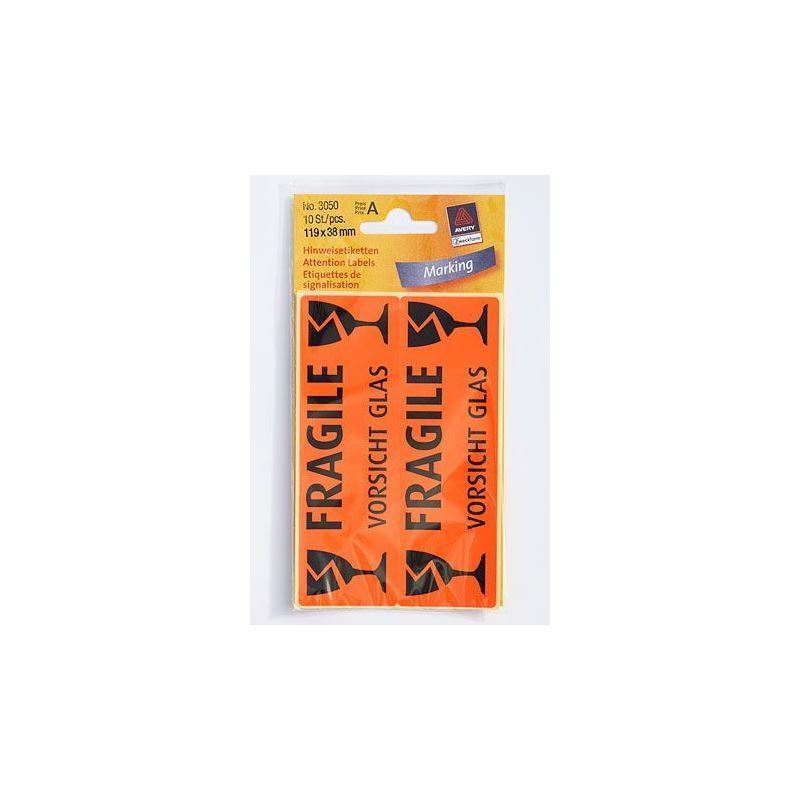 Zweckform nálepka „Pozor sklo“, papier, čierno-oranžová Zweckform nálepka „Pozor sklo“, papier, čierno-oranžová