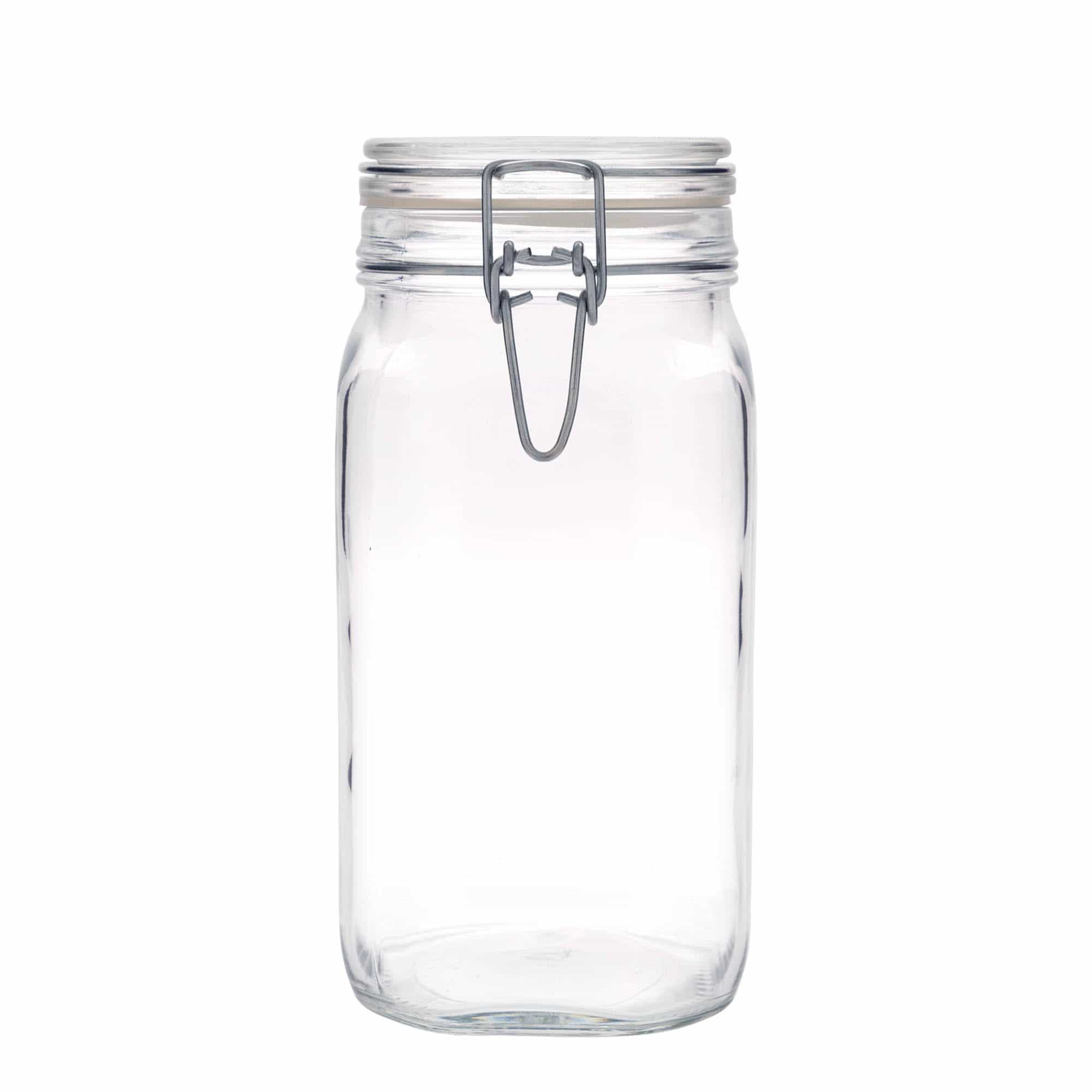 1 500 ml pohár so strmeňovým uzáverom „Fido“, štvorcový, hrdlo: strmeňový uzáver 1 500 ml pohár so strmeňovým uzáverom „Fido“, štvorcový, hrdlo: strmeňový uzáver