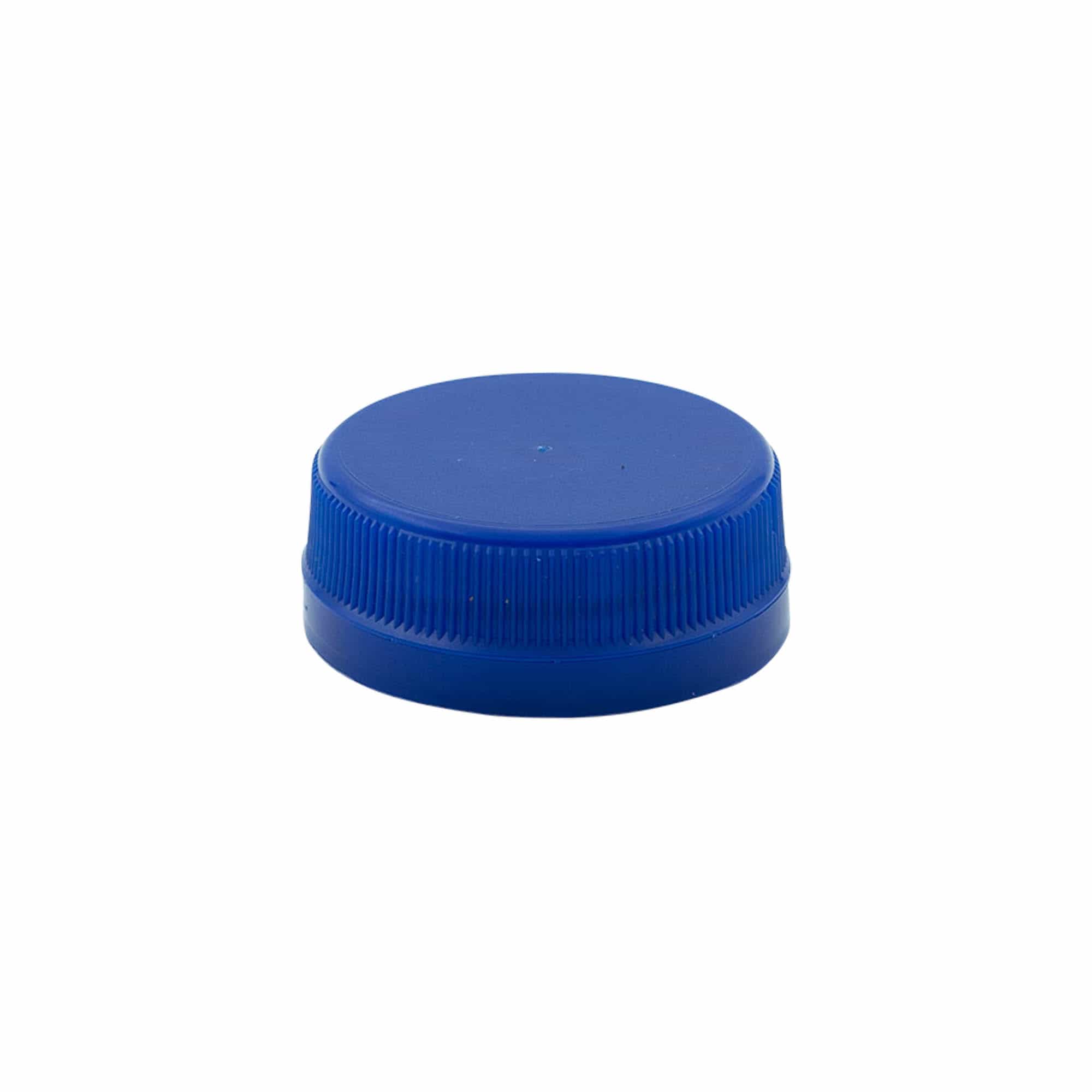 Závit so skrutkovacím uzáverom, dvojzávitový, PE-plast, modrý, pre hrdlo: PET 38 mm