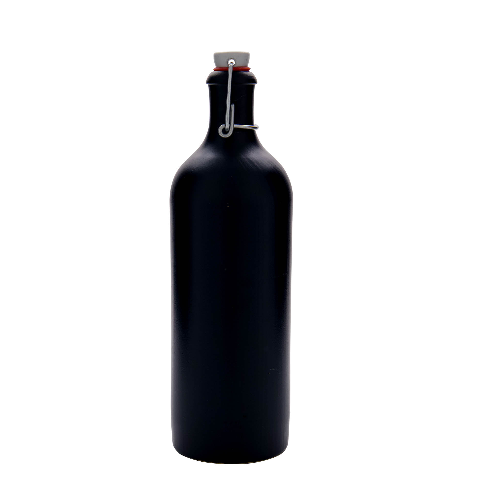 750 ml hlinený džbán, kamenina, čierny, otvor: s uzáverom na pánt