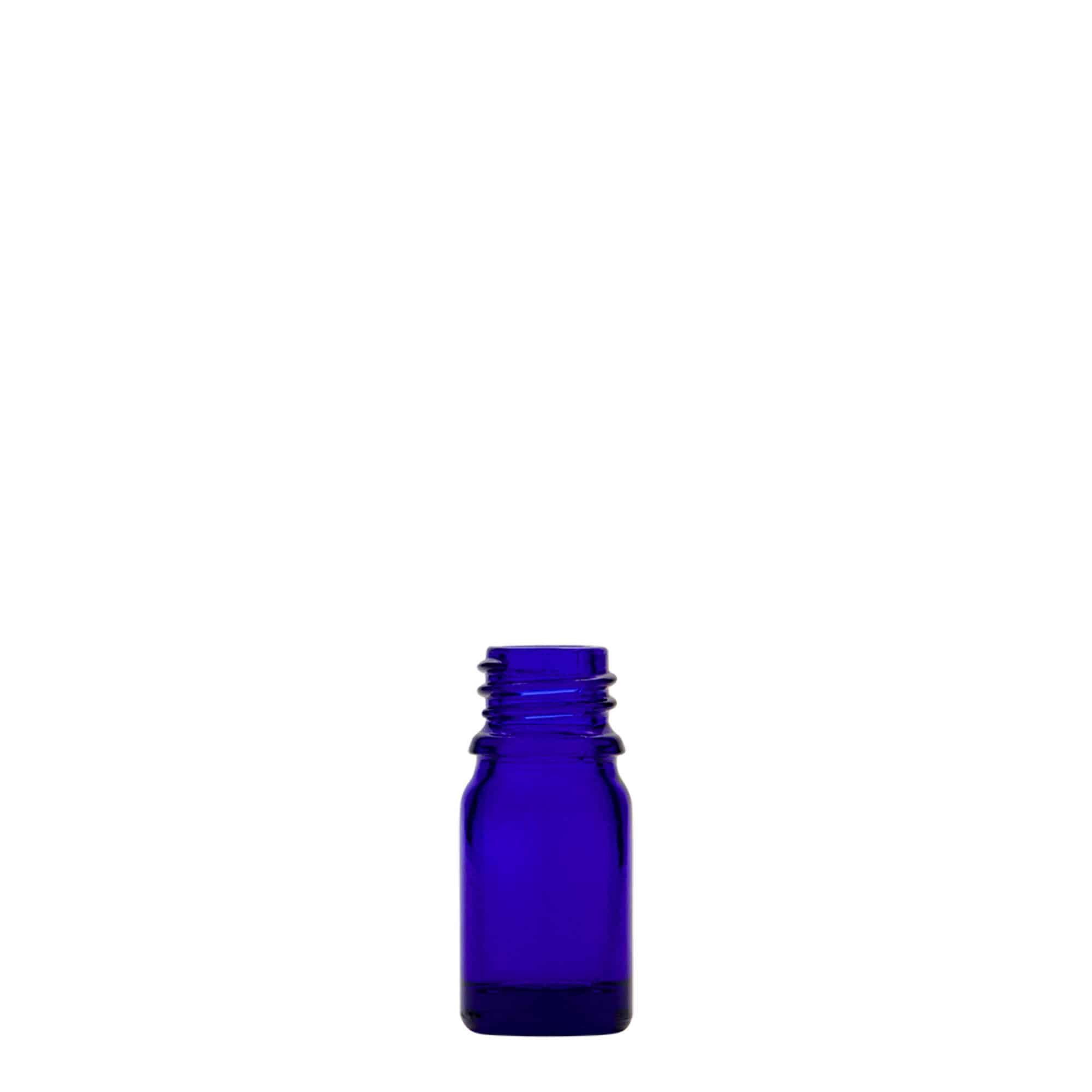 5 ml liekovka, sklená, kráľovská modrá farba, hrdlo: DIN 18 5 ml liekovka, sklená, kráľovská modrá farba, hrdlo: DIN 18