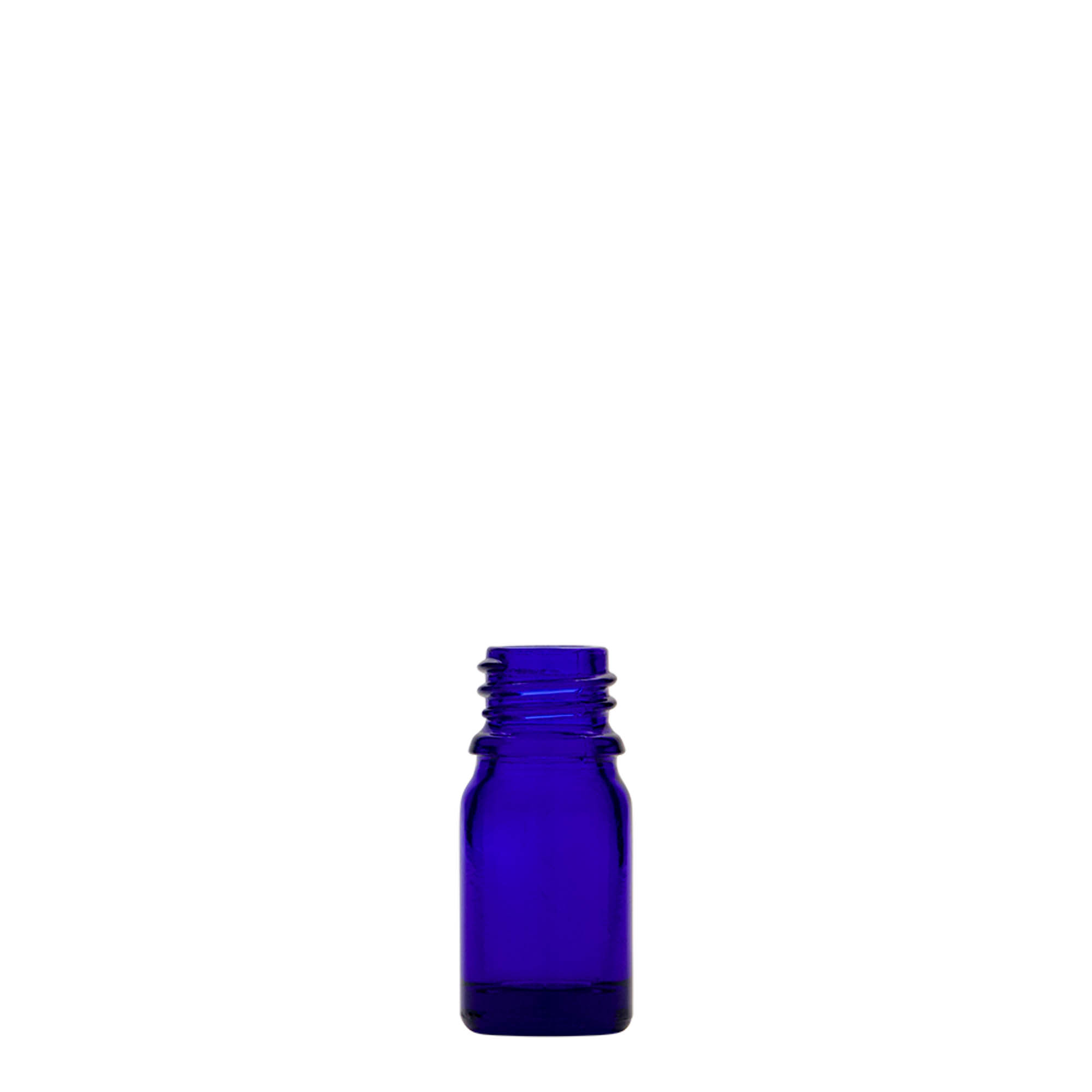 5 ml lekárska fľaštička, sklo, kráľovská modrá, hrdlo: DIN 18 5 ml lekárska fľaštička, sklo, kráľovská modrá, hrdlo: DIN 18