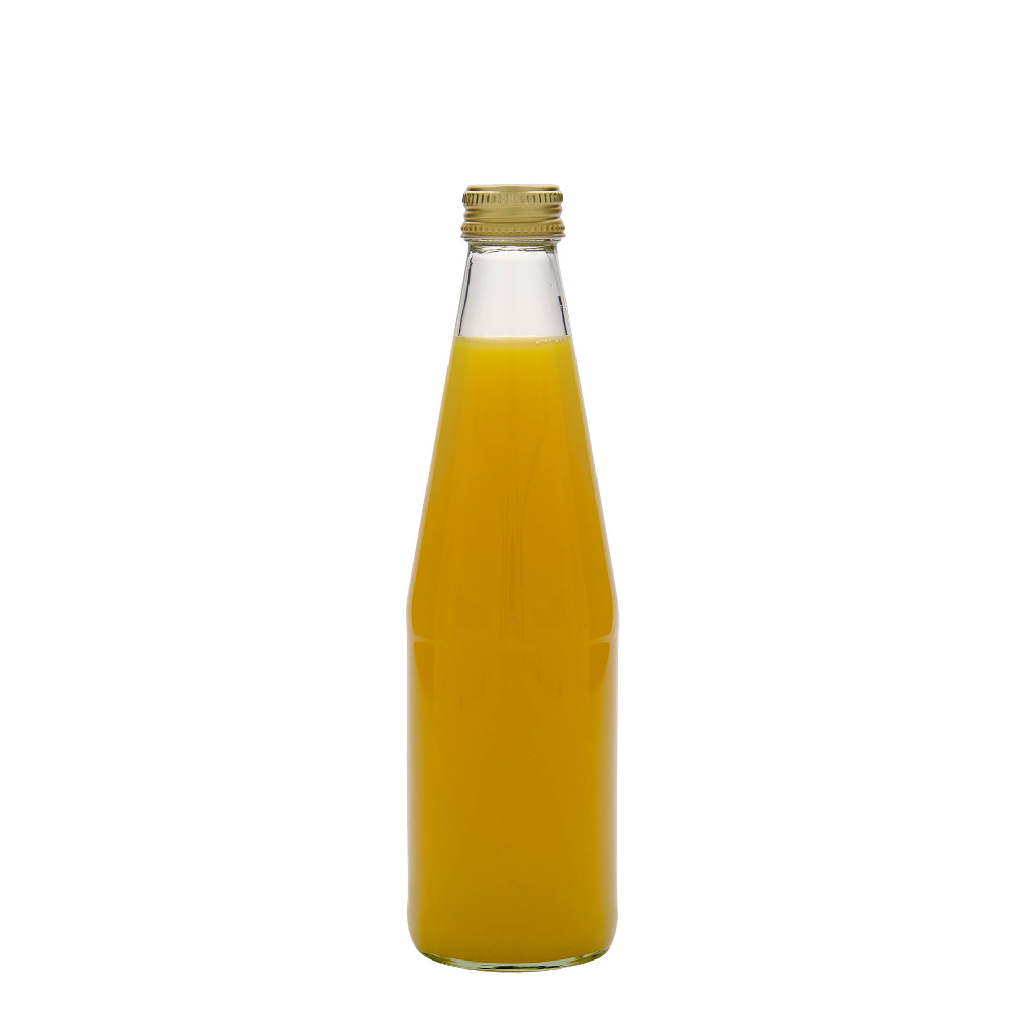 330 ml univerzálna fľaša tvar mrkvy, sklo, hrdlo: PP 28