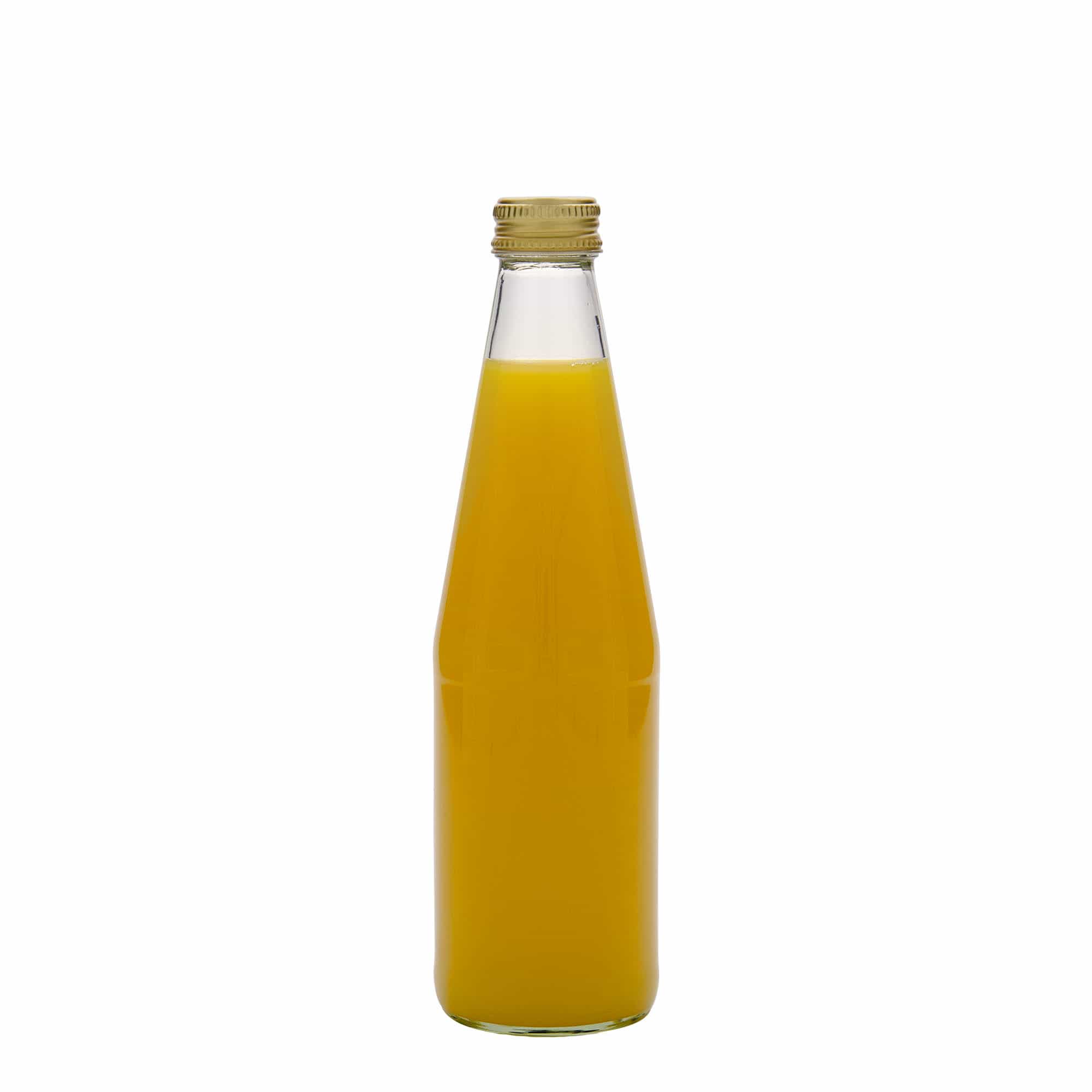 330 ml univerzálna fľaša tvar mrkvy, sklo, hrdlo: PP 28