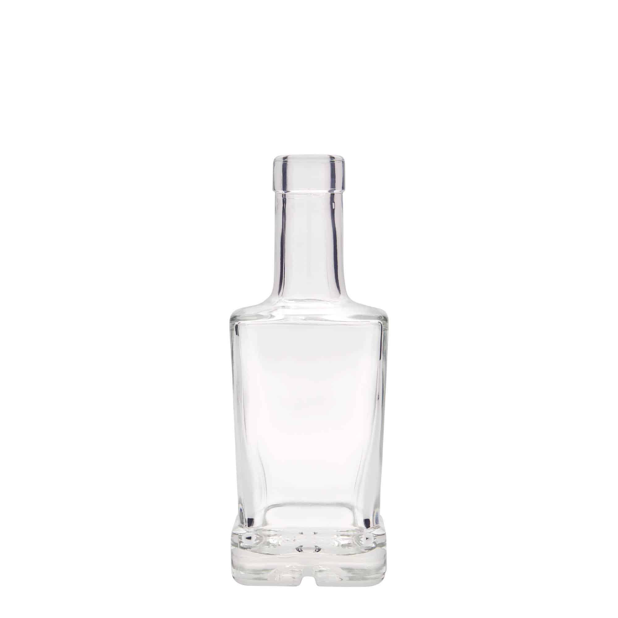 250 ml sklená fľaša „Rene“, štvorcová, hrdlo: korok 250 ml sklená fľaša „Rene“, štvorcová, hrdlo: korok