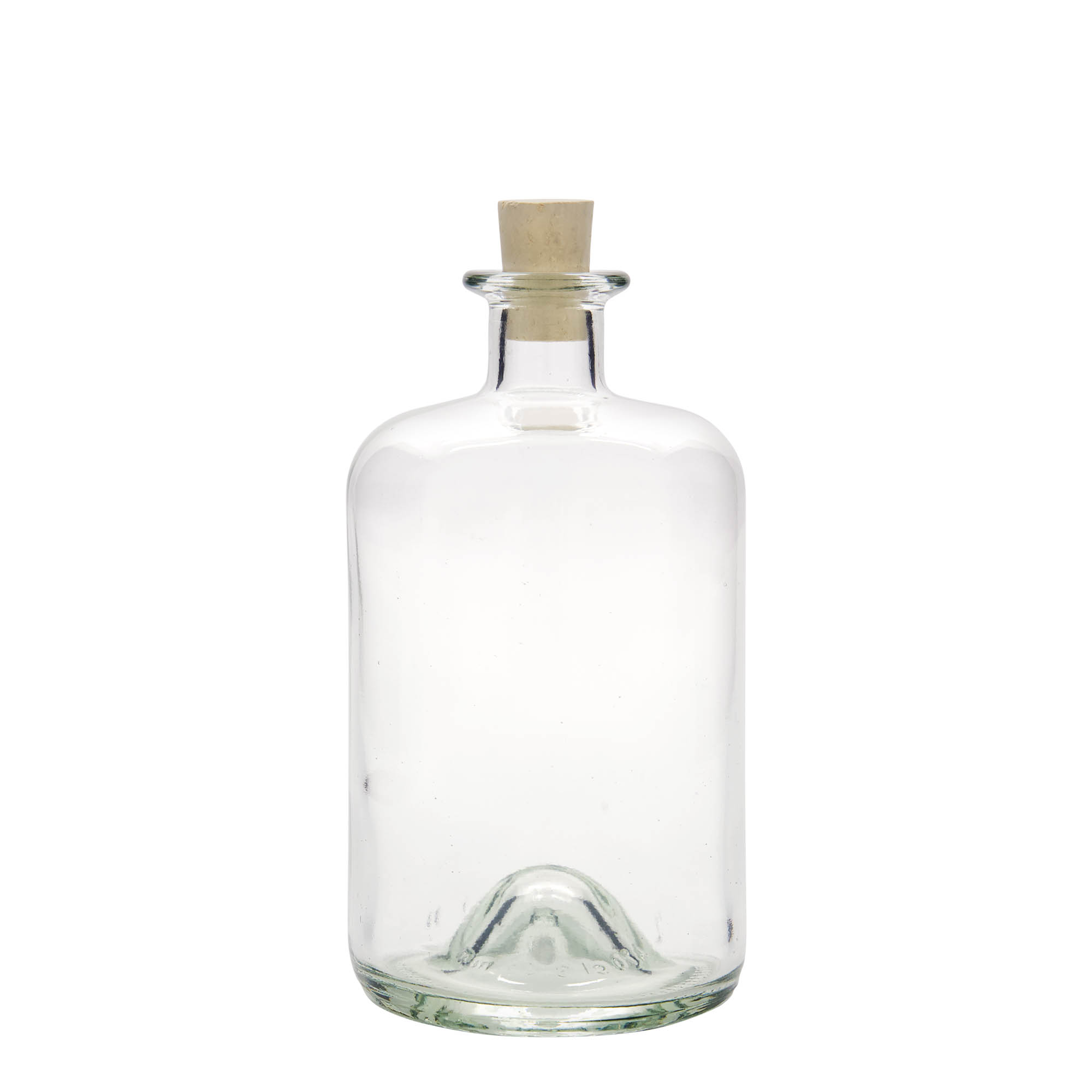 700 ml lekárnická sklenená fľaša, hrdlo: korok
