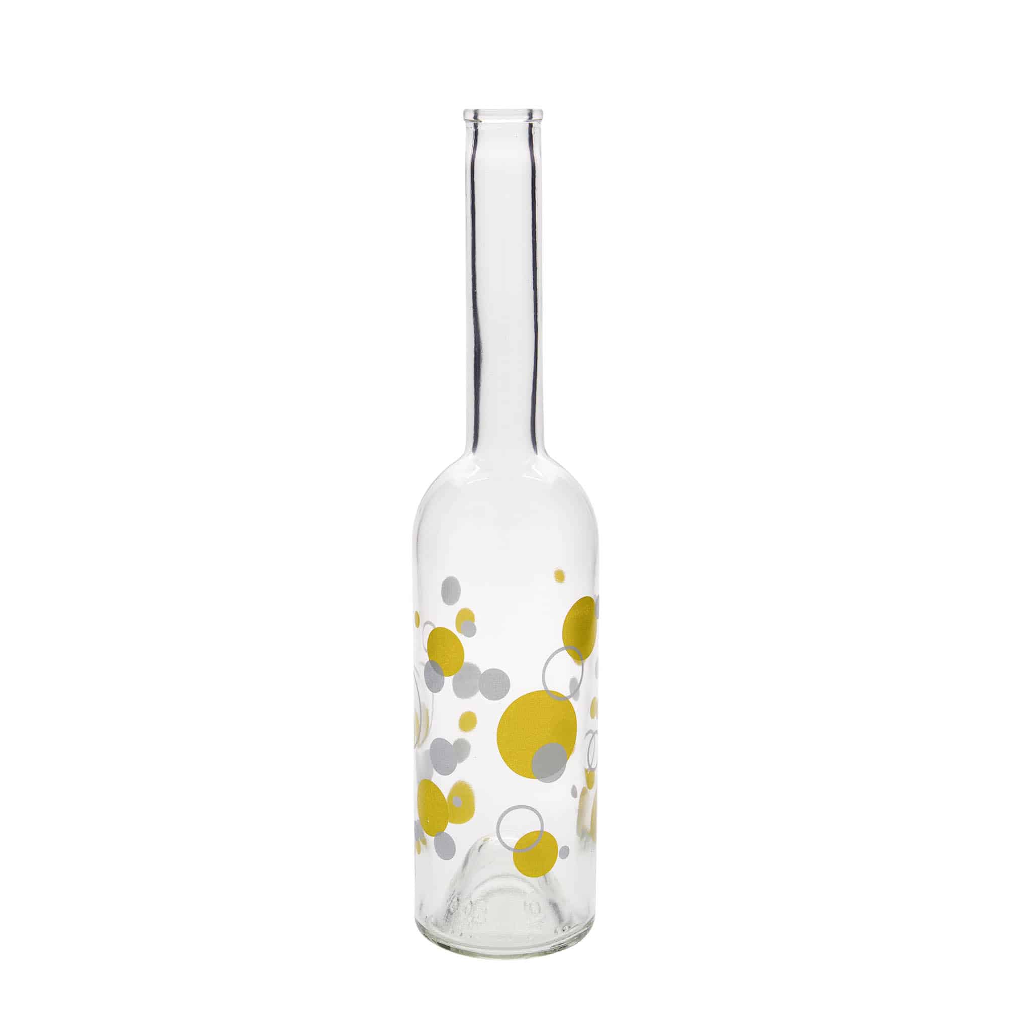 500 ml sklenená fľaša 'Opera', motív: bodky, hrdlo: korok
