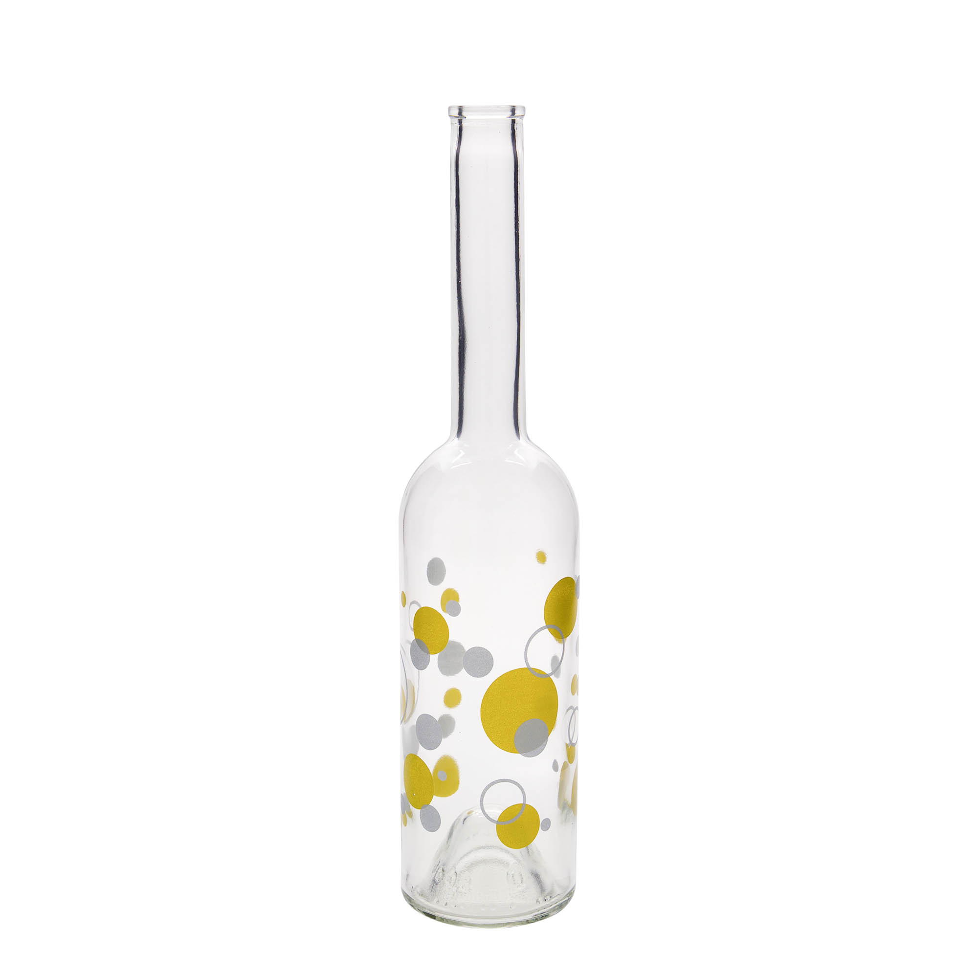 500 ml sklenená fľaša 'Opera', motív: bodky, hrdlo: korok 500 ml sklenená fľaša 'Opera', motív: bodky, hrdlo: korok