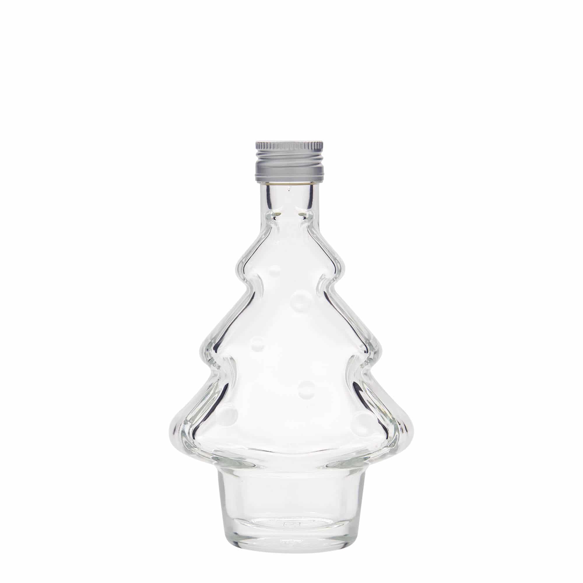 200 ml sklená fľaša „Vianočná jedlička“, hrdlo: PP 28