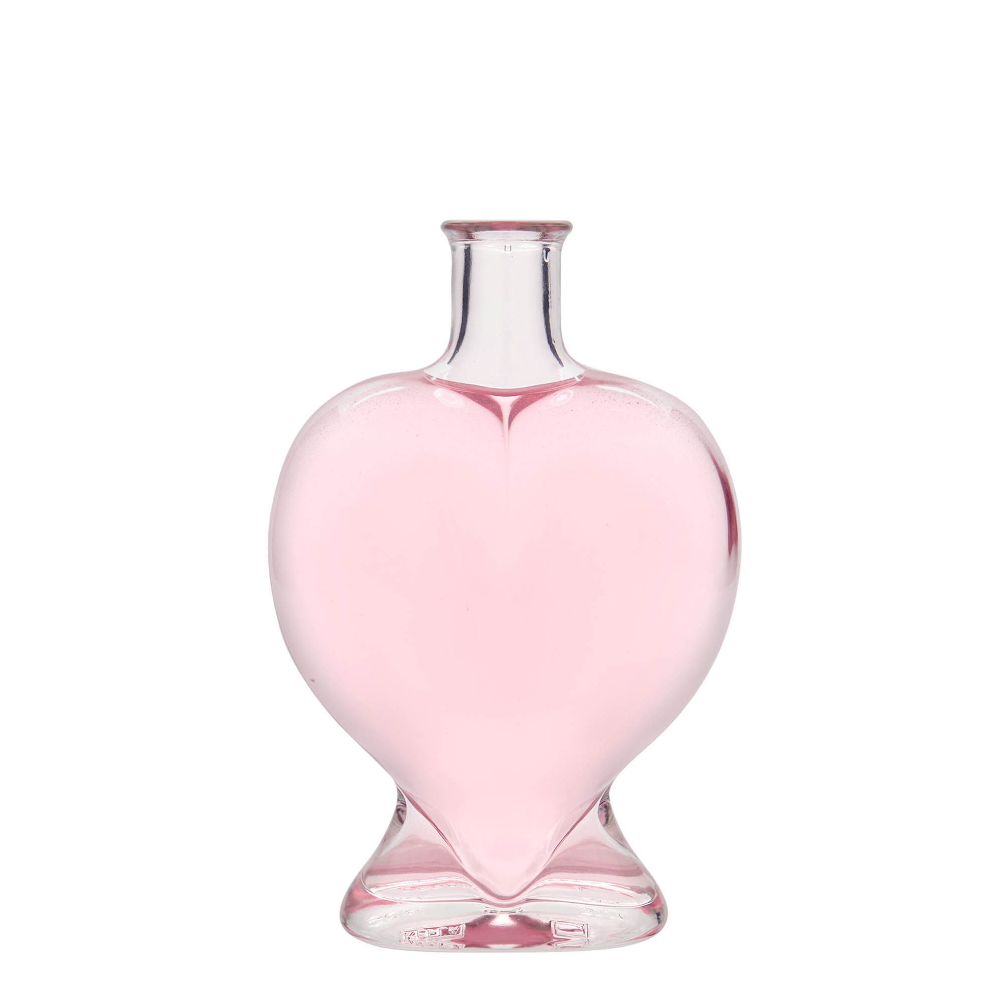 500 ml sklenená fľaša 'Srdce', hrdlo: korok 500 ml sklenená fľaša 'Srdce', hrdlo: korok