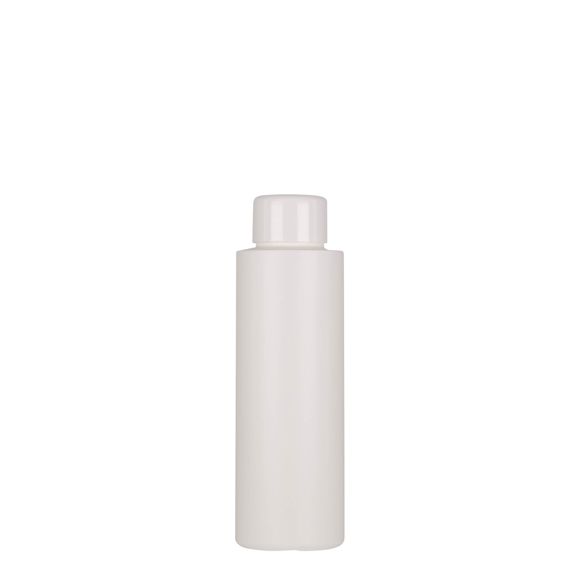 100 ml plastová fľaša 'Pipe', zelený HDPE, biela, hrdlo: 24/410