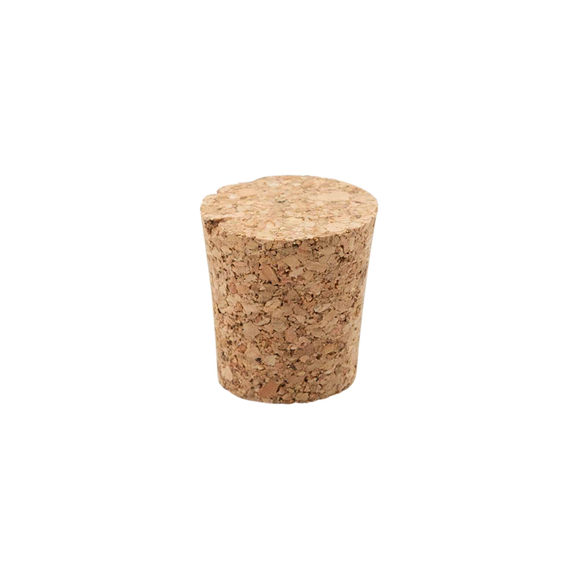Špicaté zátky 21-26 x 27, lisovaný korok, béžová farba, pre hrdlo: korok Špicaté zátky 21-26 x 27, lisovaný korok, béžová farba, pre hrdlo: korok