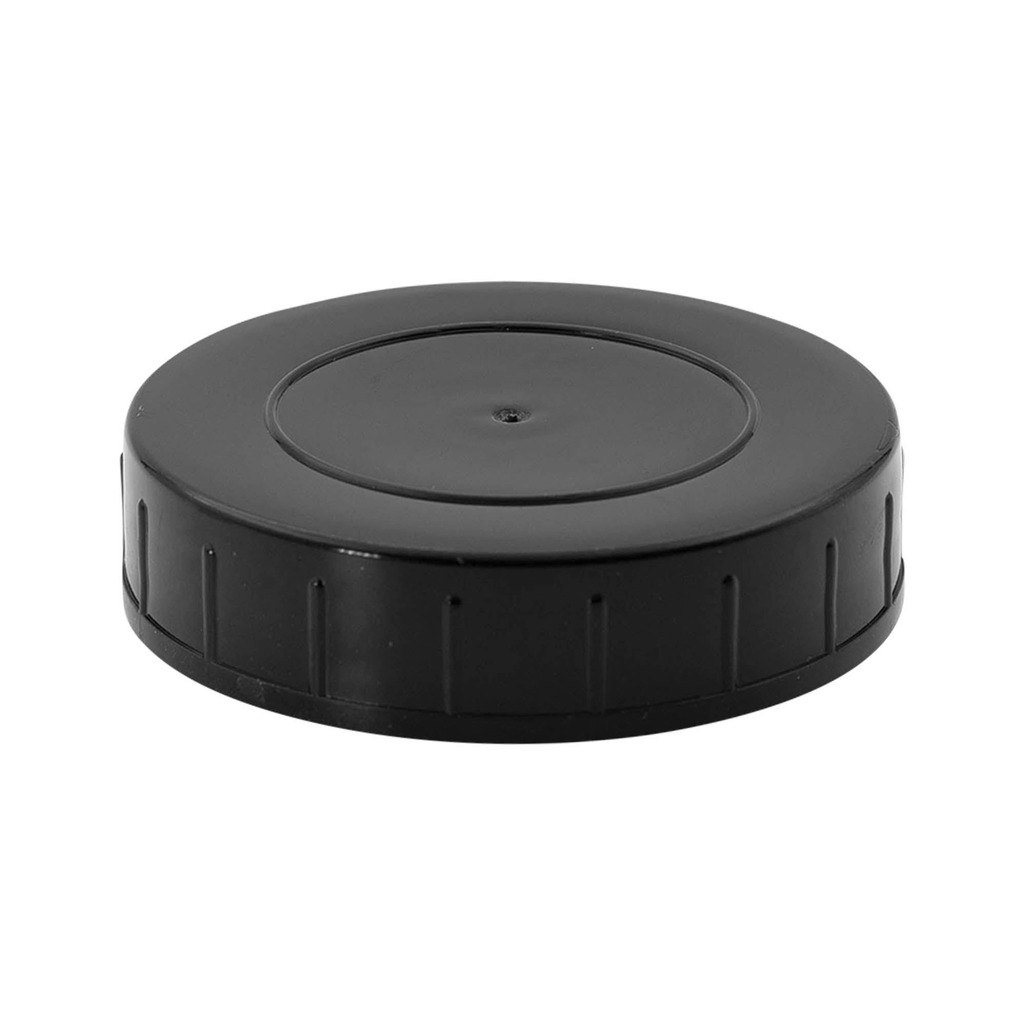 Skrutkovací uzáver, PP-plast, čierny, pre hrdlo: DIN 68