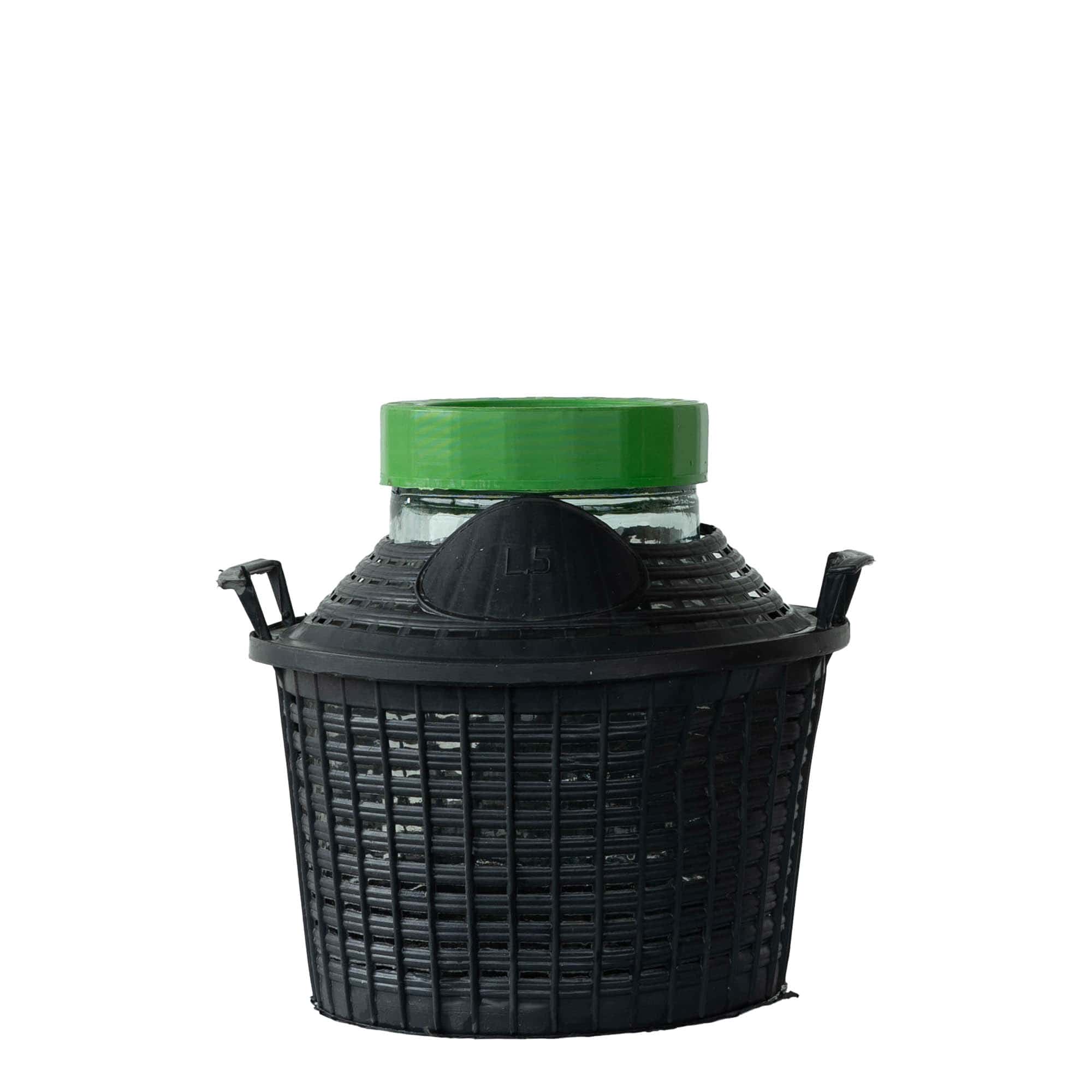 5 l balónová fľaša s širokým hrdlom, sklo, uzáver: závitový uzáver 5 l balónová fľaša s širokým hrdlom, sklo, uzáver: závitový uzáver