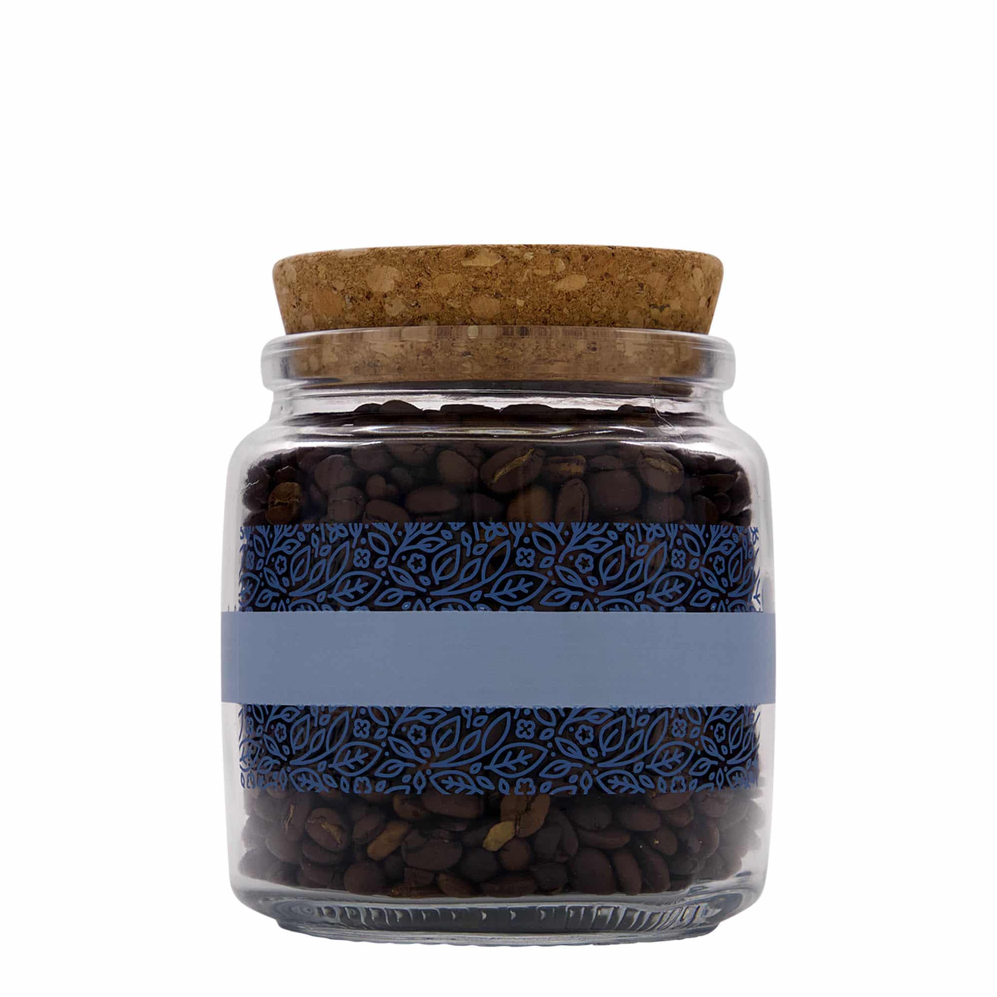 750 ml korková nádoba „Giara“, motív: Naturalmente blu, hrdlo: korok