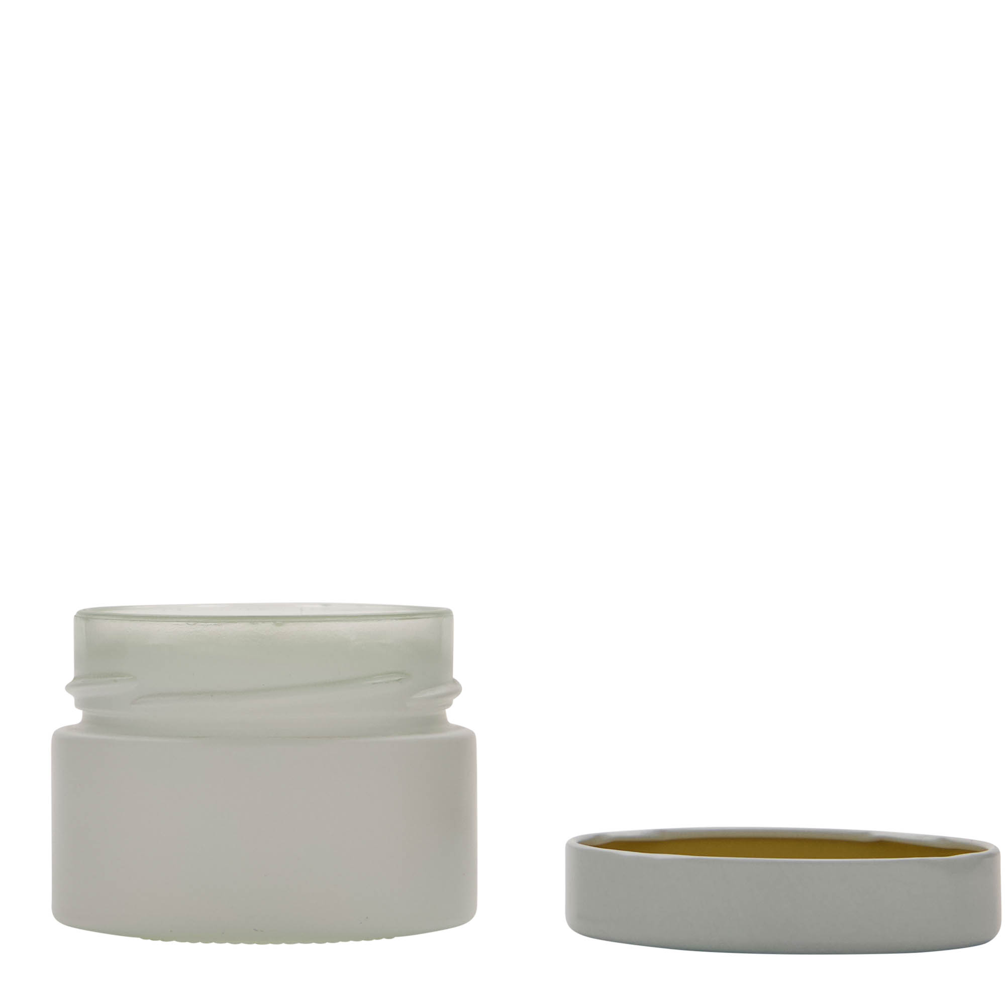 130 ml okrúhla nádoba 'Aurora', biela, hrdlo: Deep-Twist-Off (DTO 66)