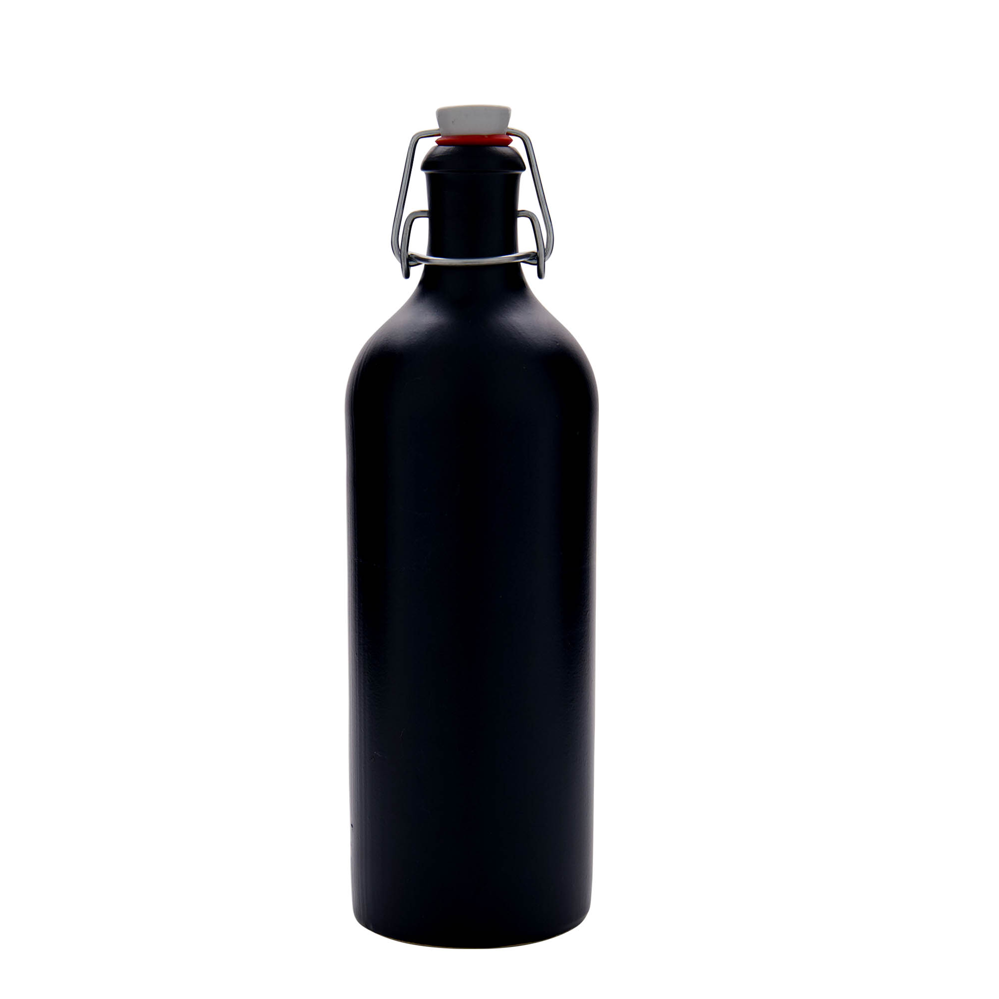750 ml hlinený džbán, kamenina, čierny, otvor: s uzáverom na pánt