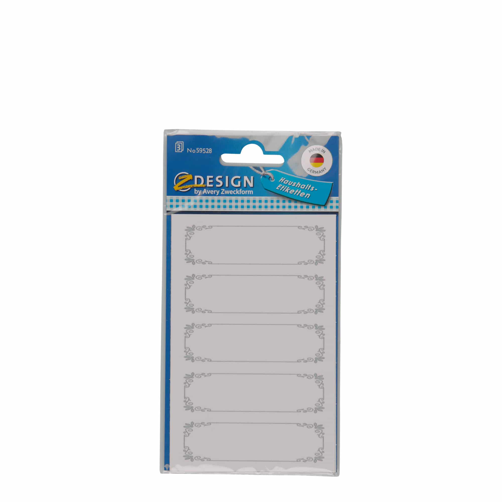 Zweckform etikety „Modrý rámček“, obdĺžnikové, papier, bielo-modré
