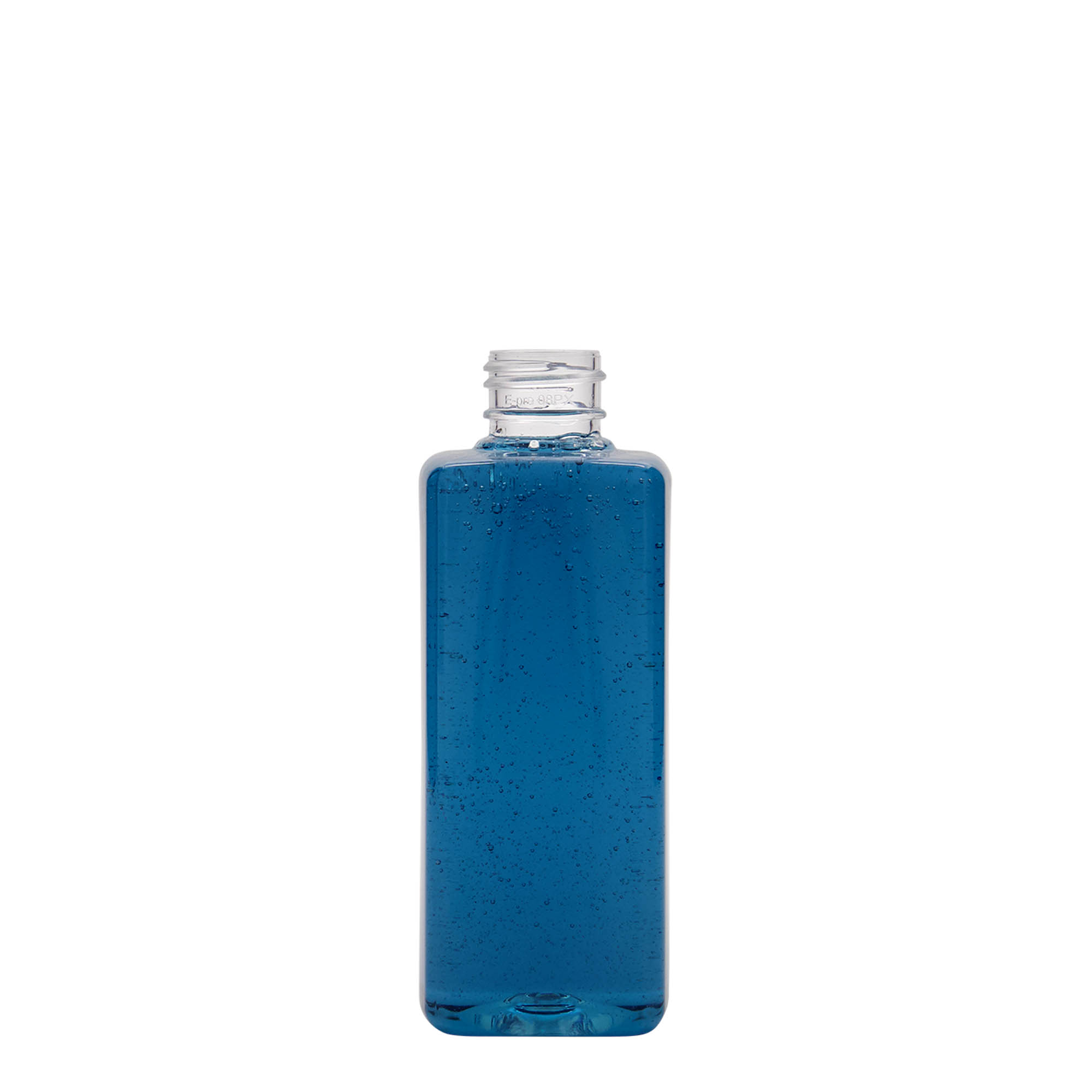 200 ml PET fľaša 'Karl', štvorcová, plastová, hrdlo: 24/410