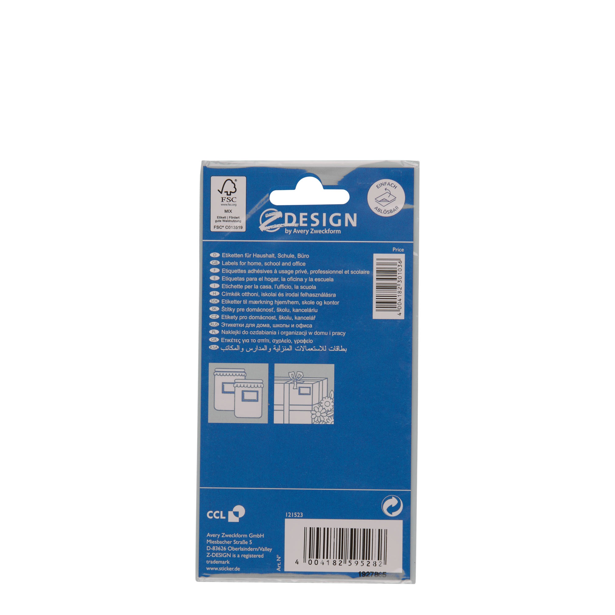 Zweckform etikety „Modrý rámček“, obdĺžnikové, papier, bielo-modré Zweckform etikety „Modrý rámček“, obdĺžnikové, papier, bielo-modré